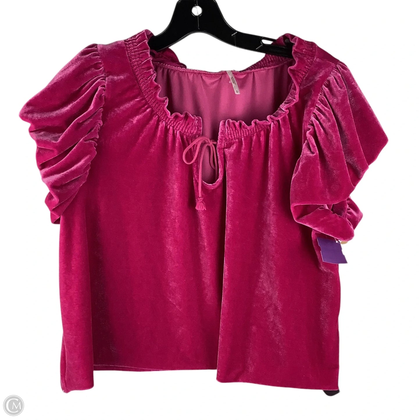 Top Short Sleeve By Free People In Pink, Size: S