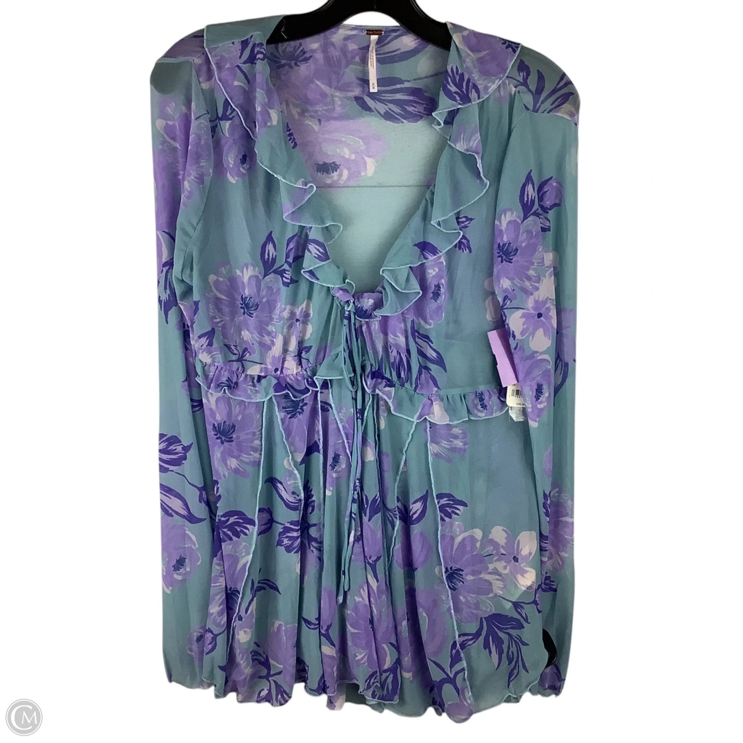 Top Long Sleeve By Free People In Blue, Size: M