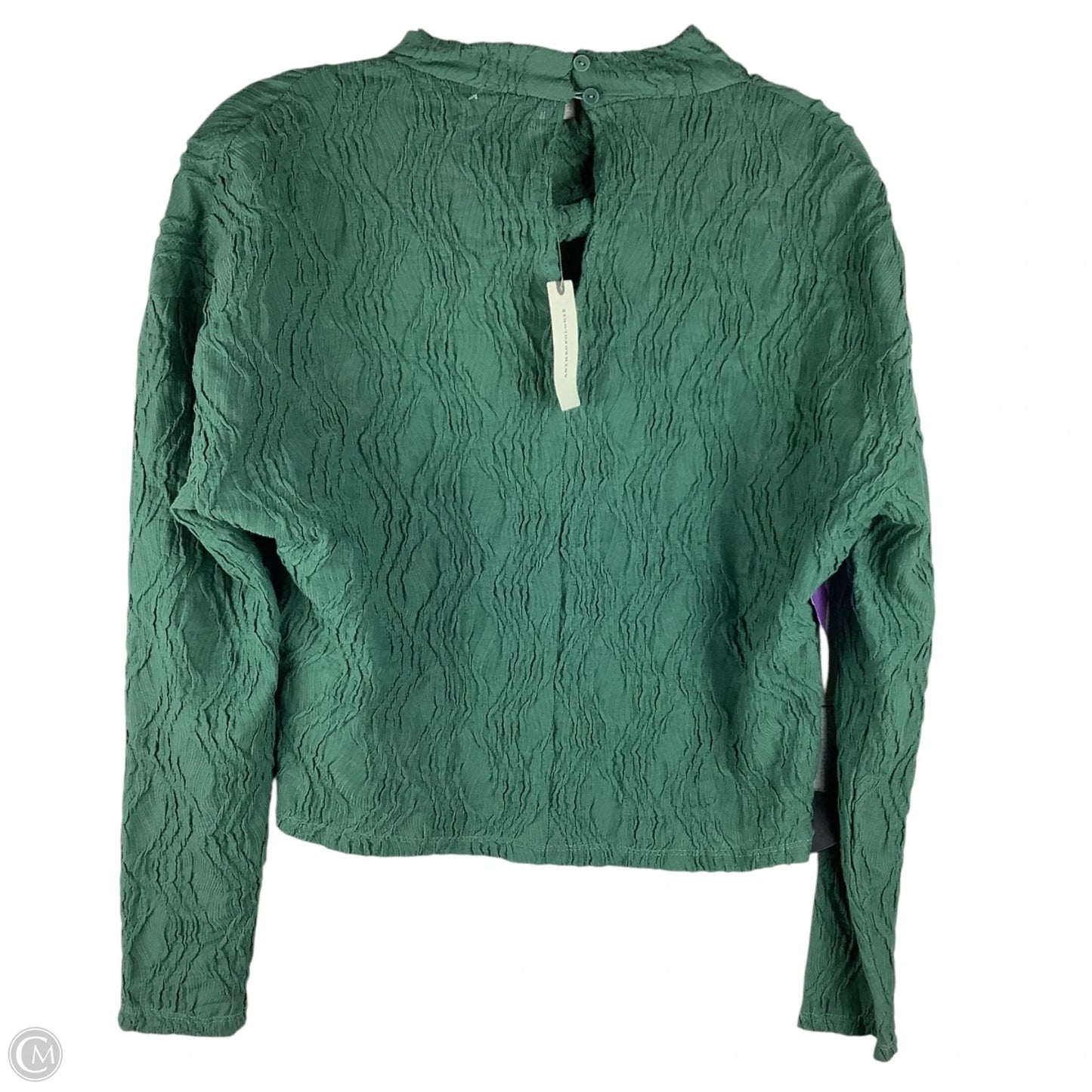 Top Long Sleeve By Anthropologie In Green, Size: Xs
