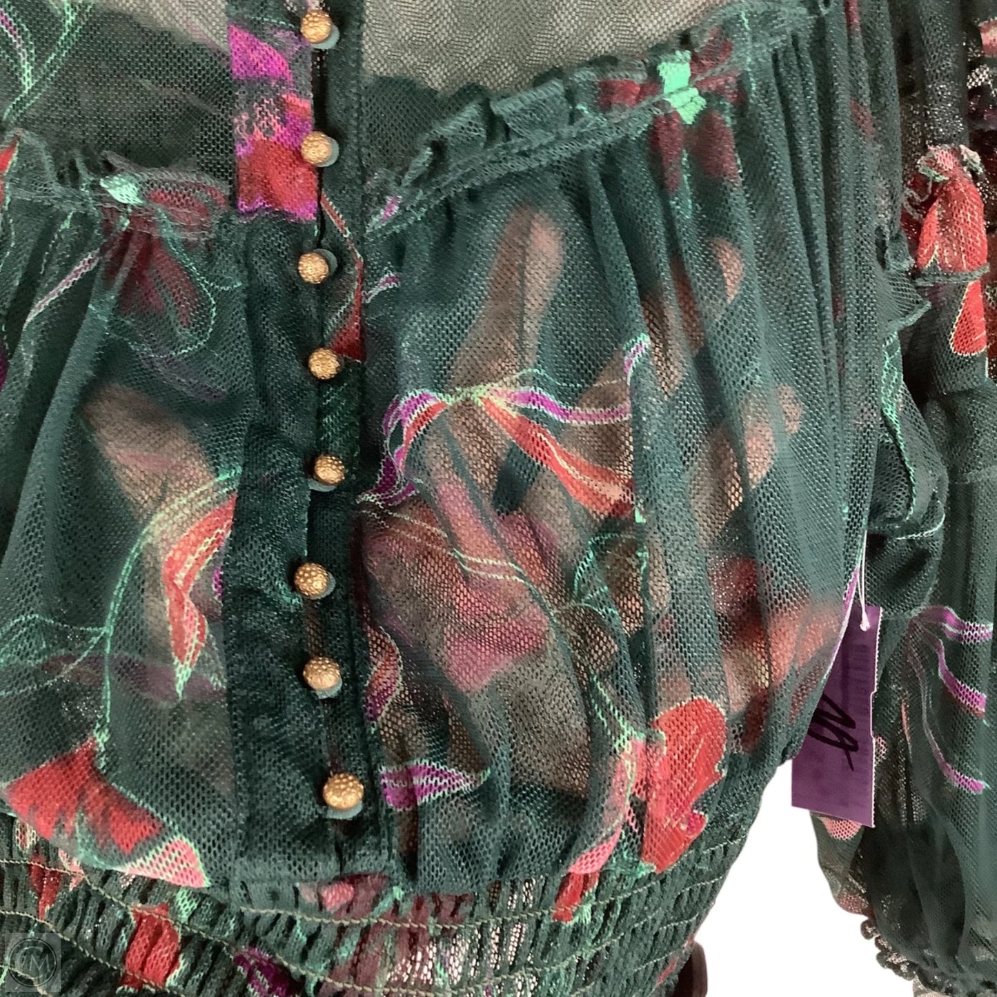 Top Long Sleeve By Free People In Green, Size: S