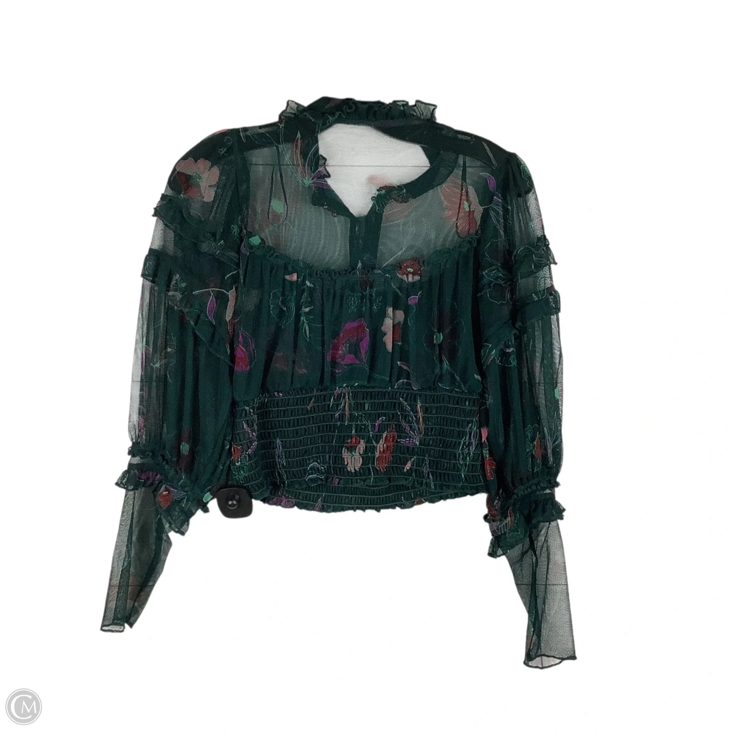 Top Long Sleeve By Free People In Green, Size: S