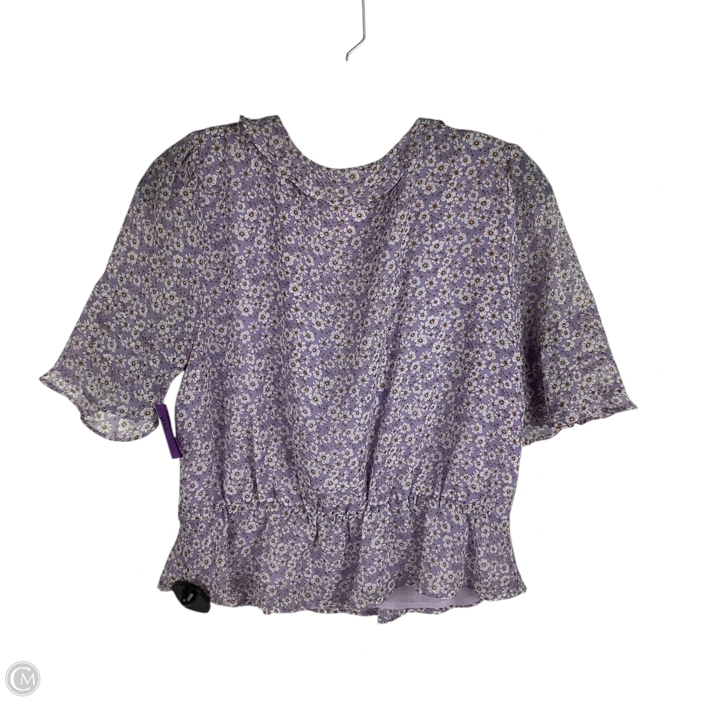 Top Short Sleeve By Astr In Purple, Size: M