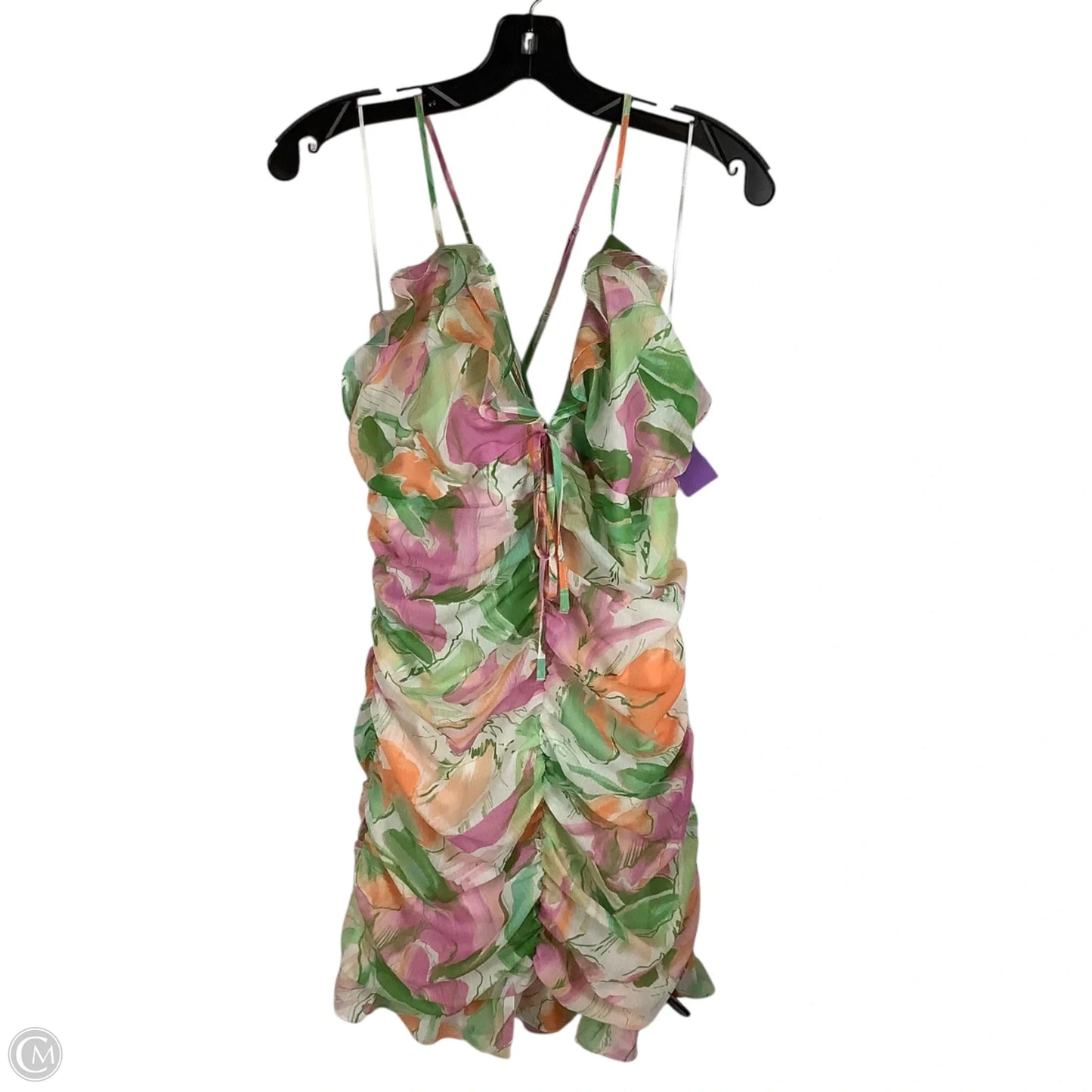 Dress Casual Midi By Cmc In Multi-colored, Size: M