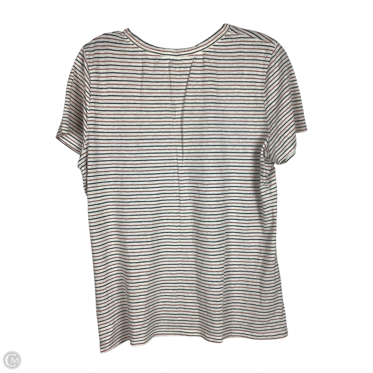Top Short Sleeve By Anthropologie In Striped Pattern, Size: L