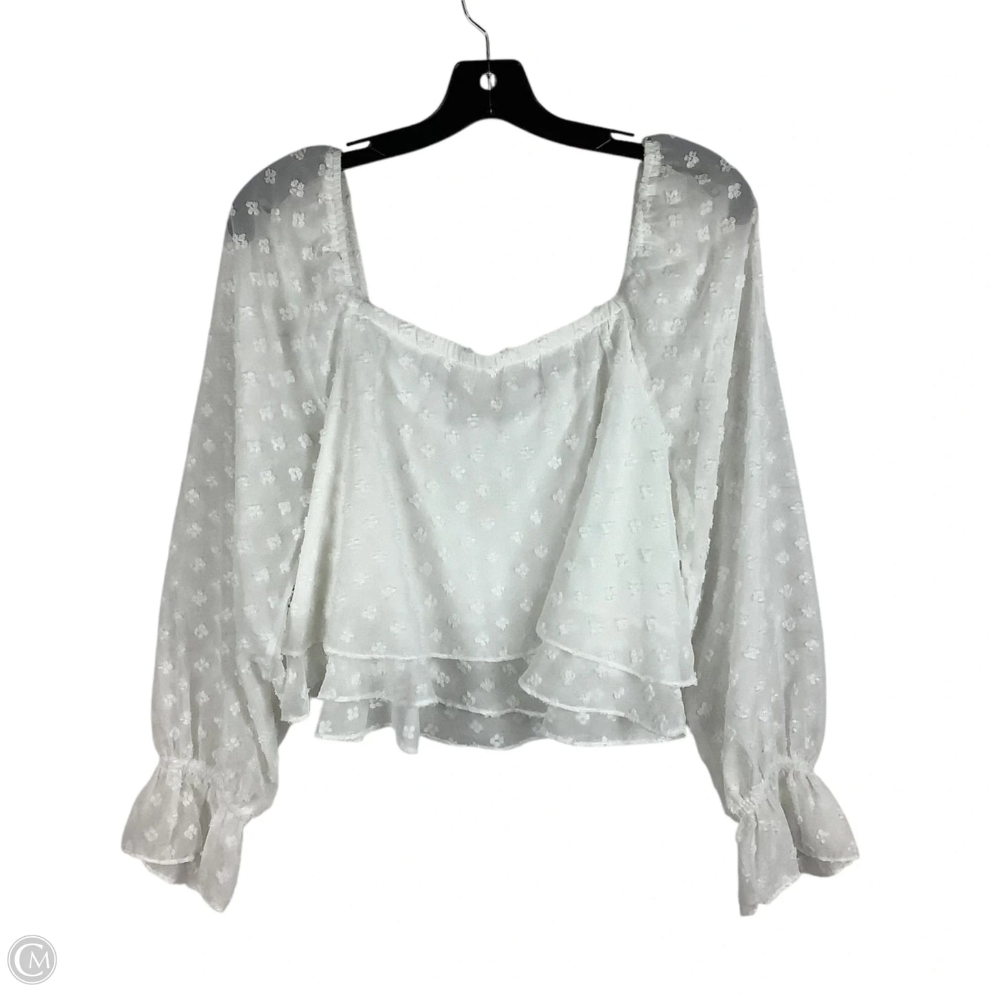 Top Long Sleeve By Altard State In White, Size: L