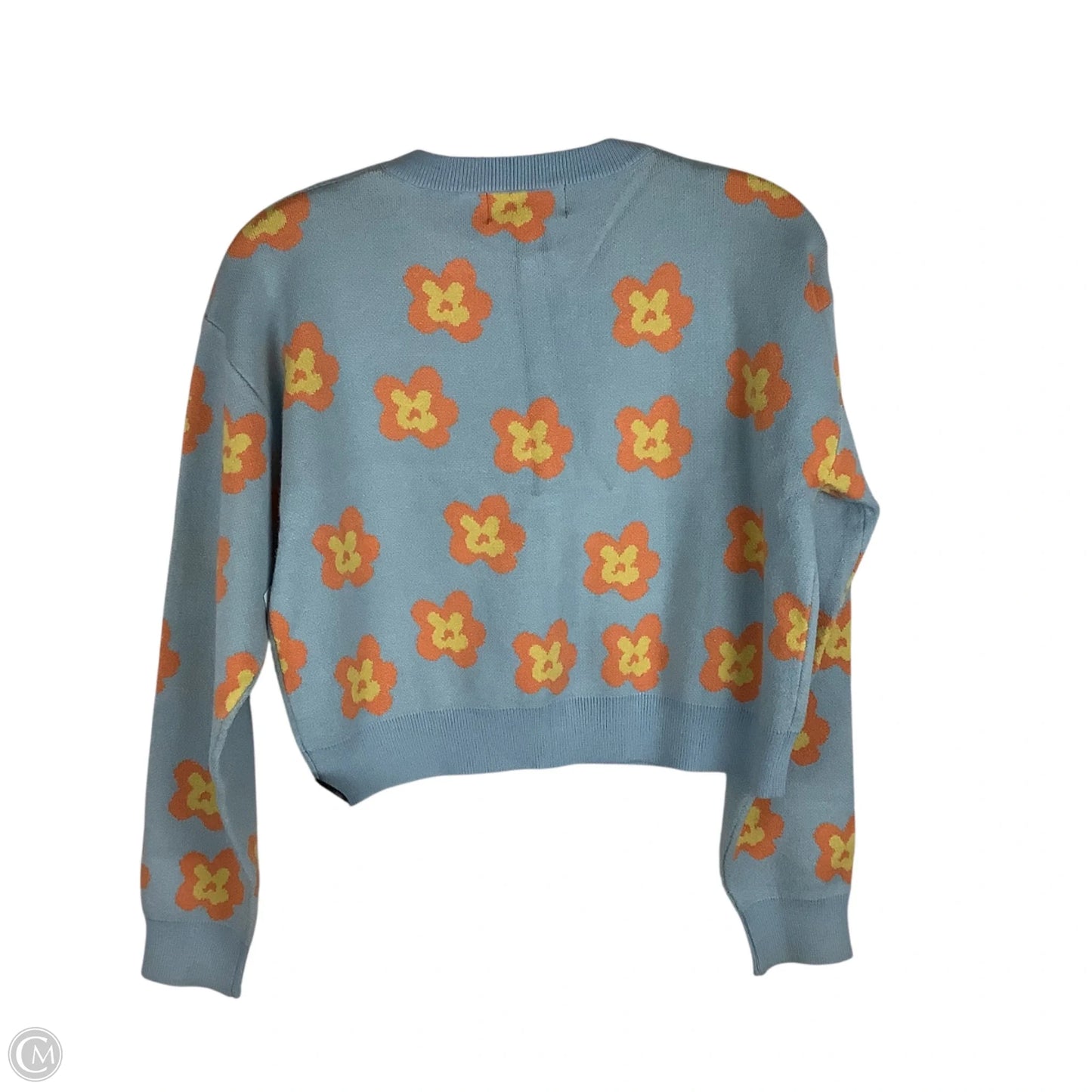 Sweater Cardigan By Clothes Mentor In Floral Print, Size: S