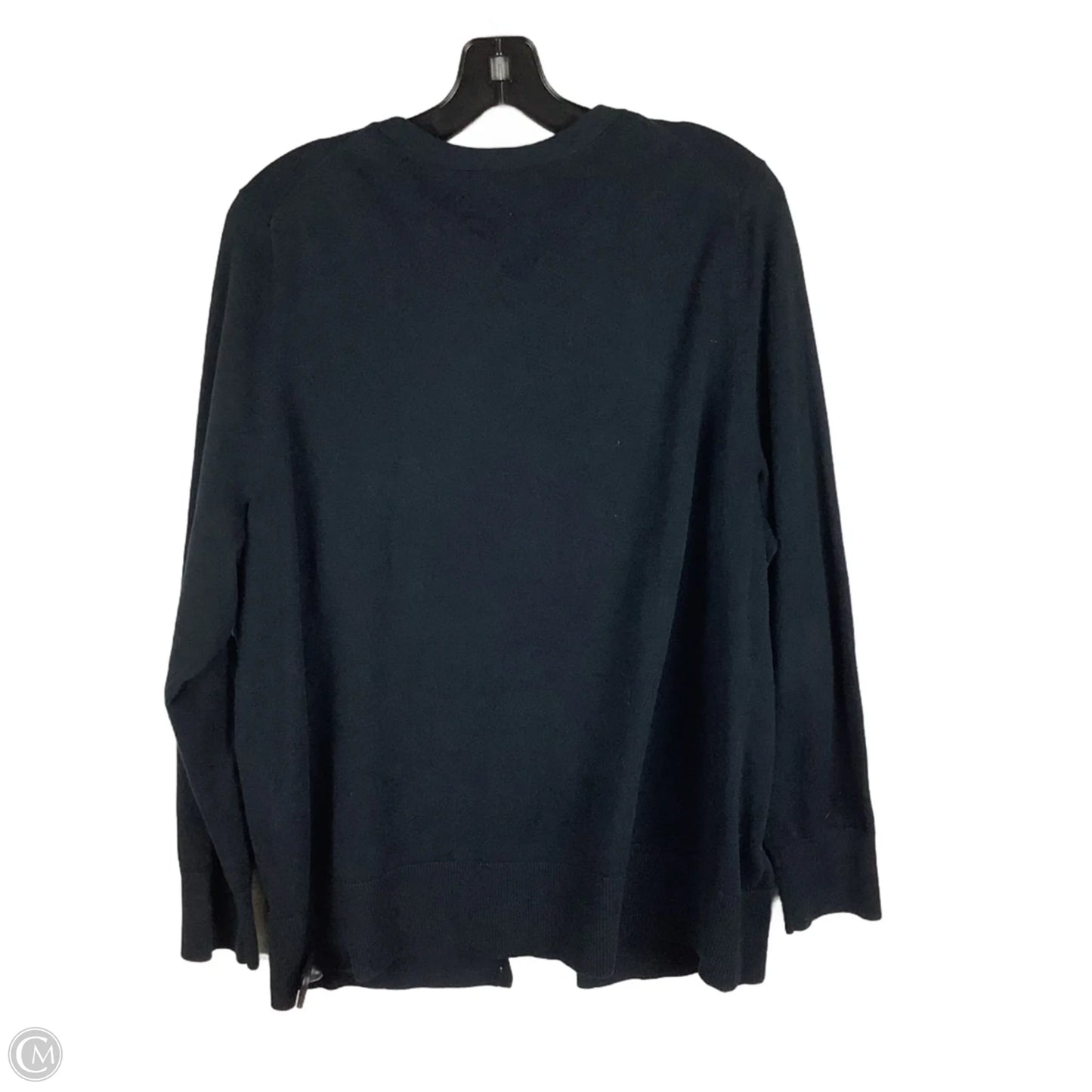 Sweater Cardigan By Lands End In Black, Size: 1x