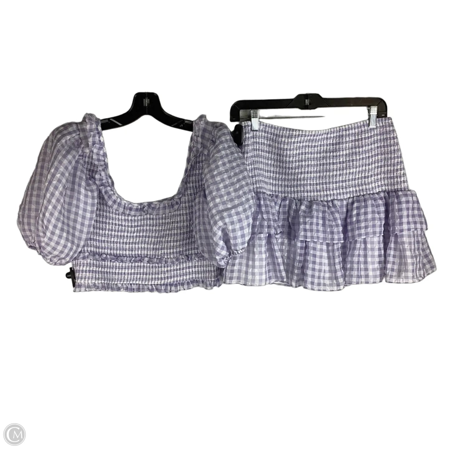 Skirt Set 2pc By Clothes Mentor In Purple, Size: L