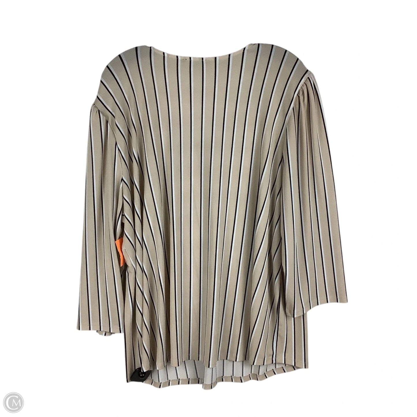 Top Long Sleeve By Adrianna Papell In Striped Pattern, Size: 2x
