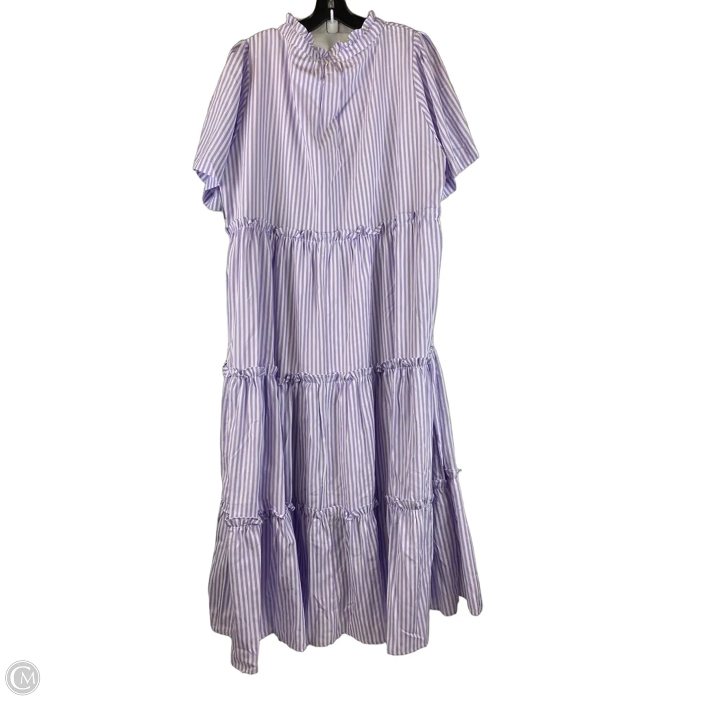 Dress Casual Maxi By Chicsoul In Purple & White, Size: 3x
