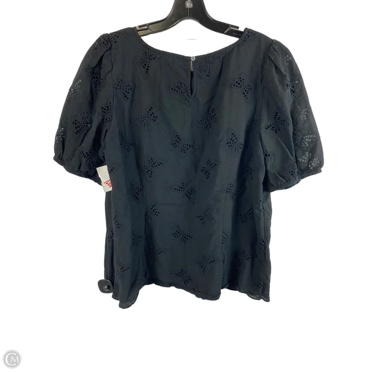 Top Short Sleeve By Talbots In Black, Size: Xl