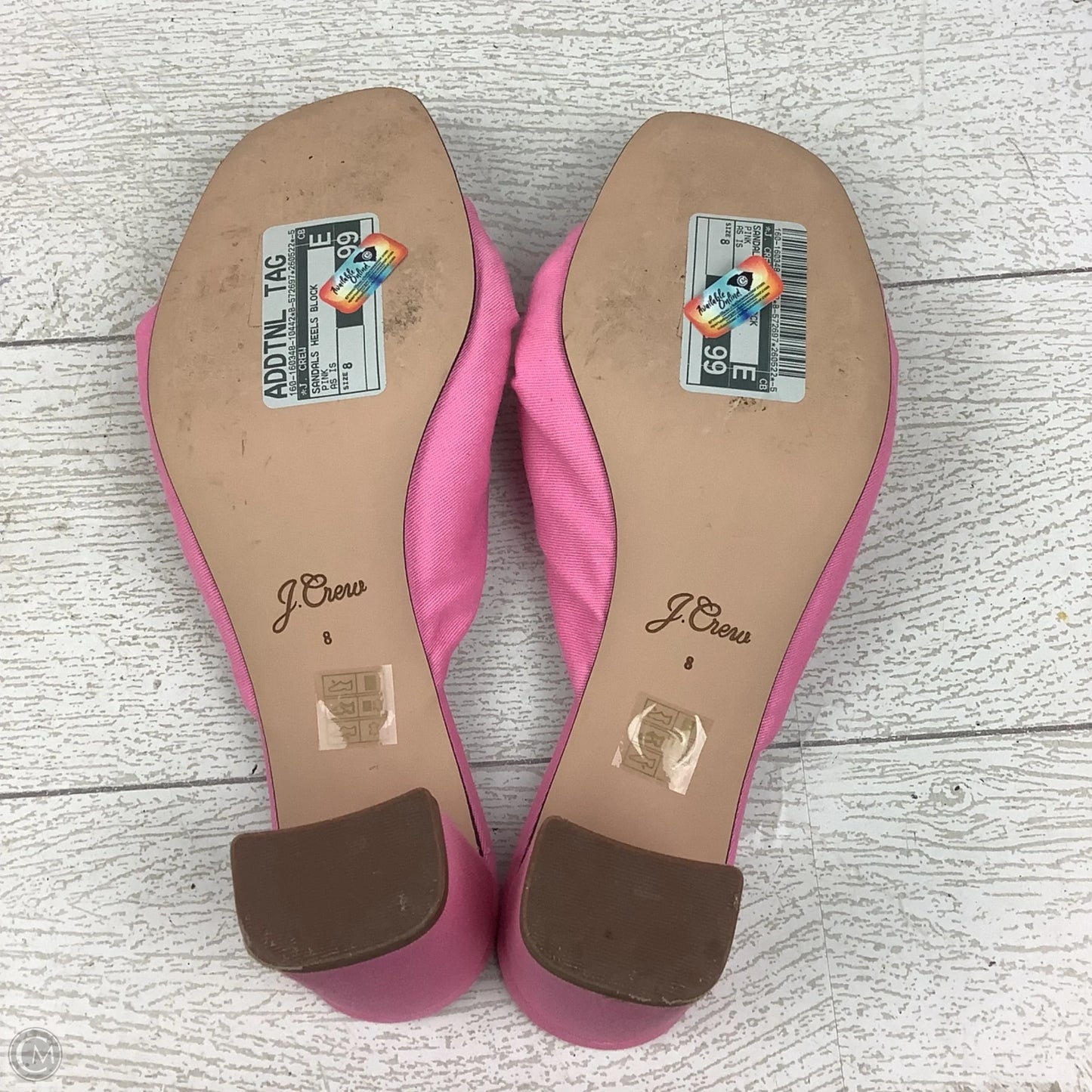 Sandals Heels Block By J. Crew In Pink, Size: 8