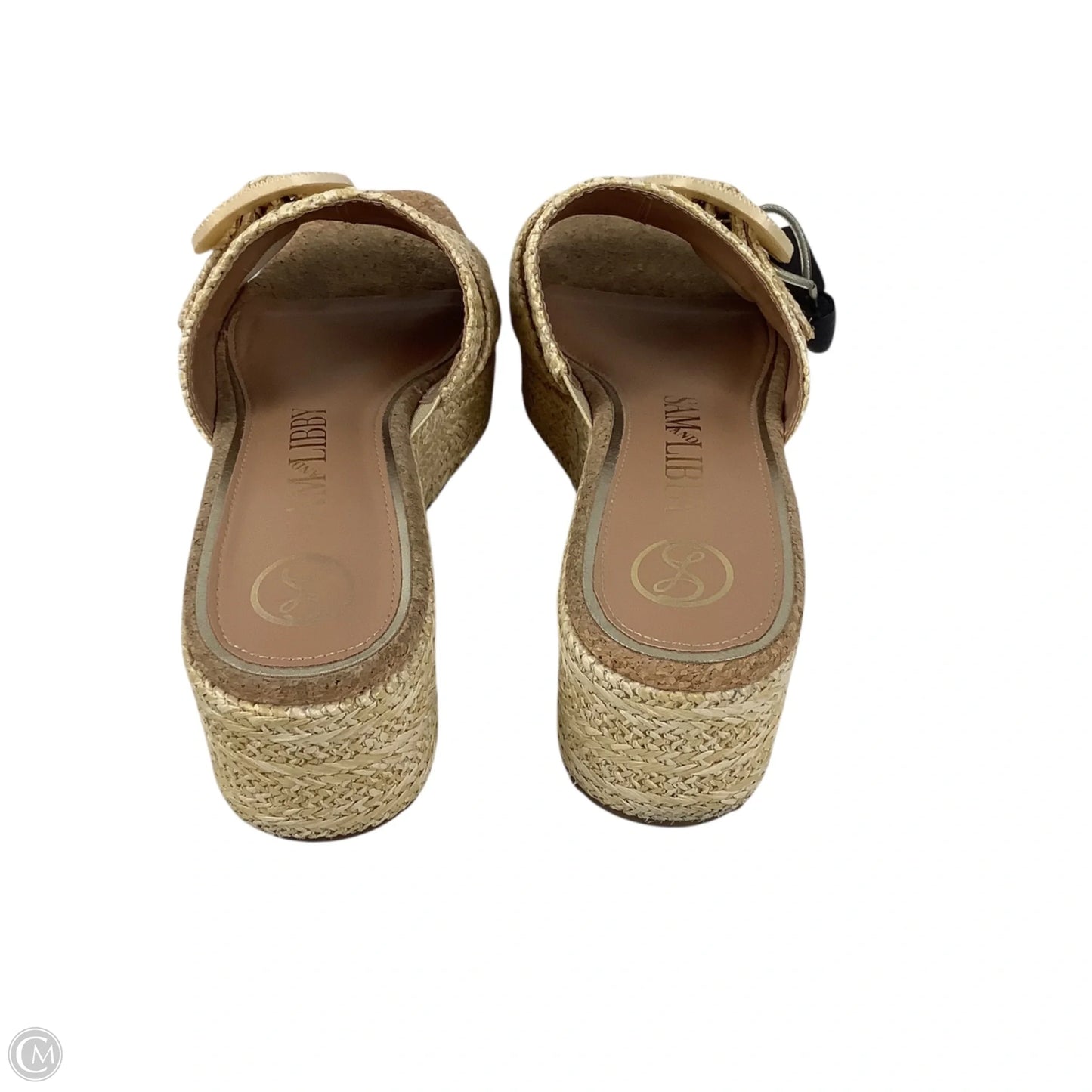 Sandals Heels Platform By Sam And Libby In Beige, Size: 8.5
