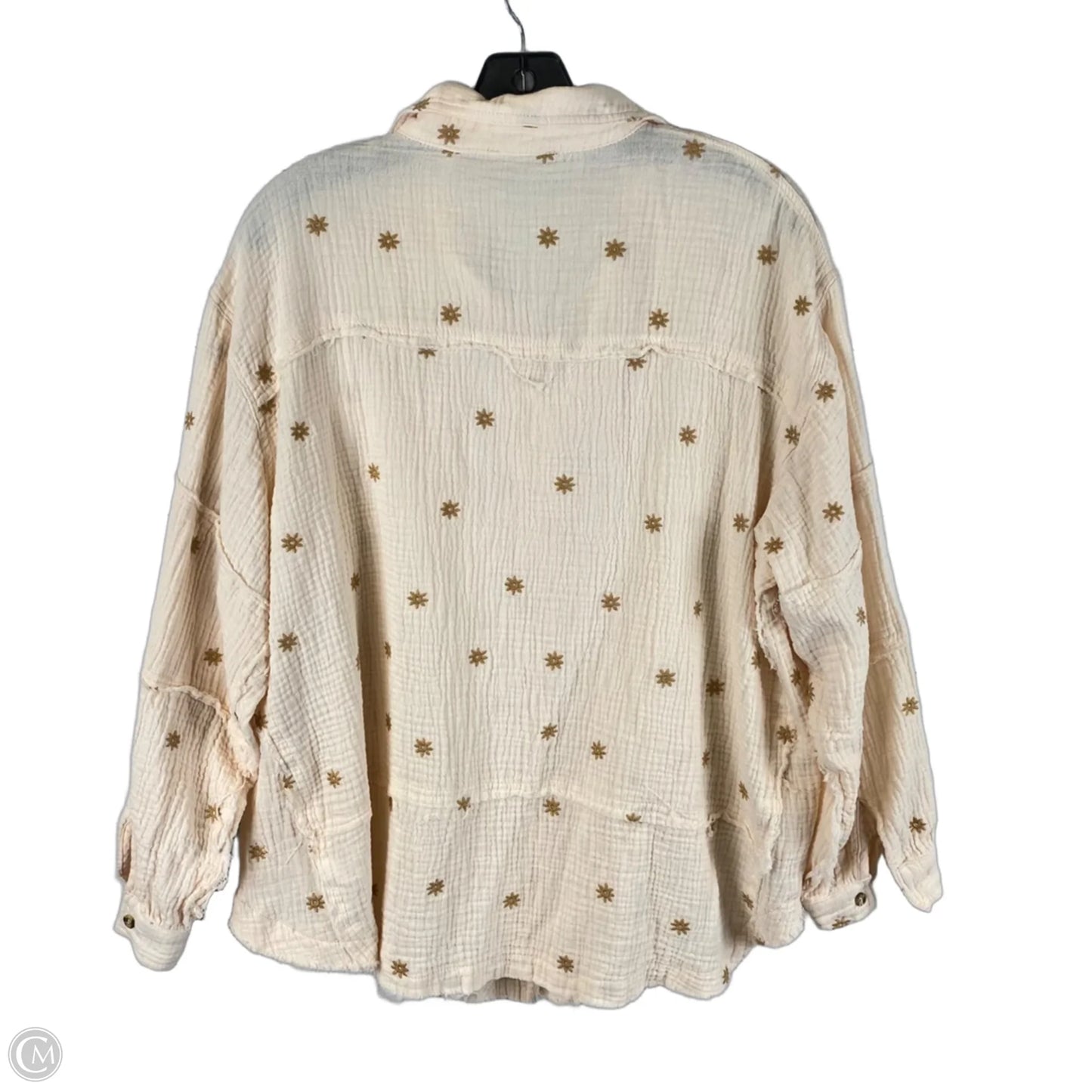 Top Long Sleeve By Easel In Cream, Size: S