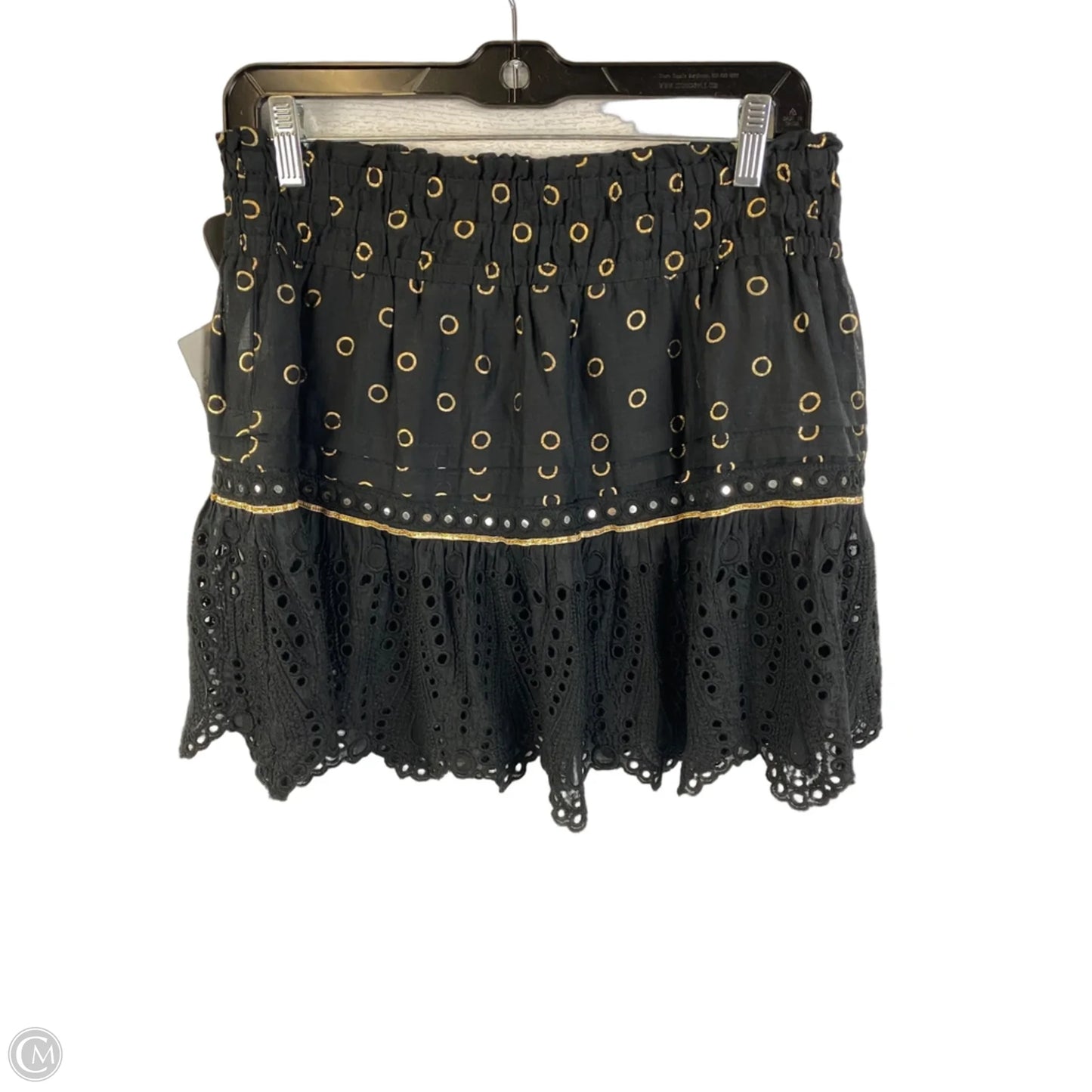 Skirt Mini & Short By Ramy Brook In Black & Gold, Size: M