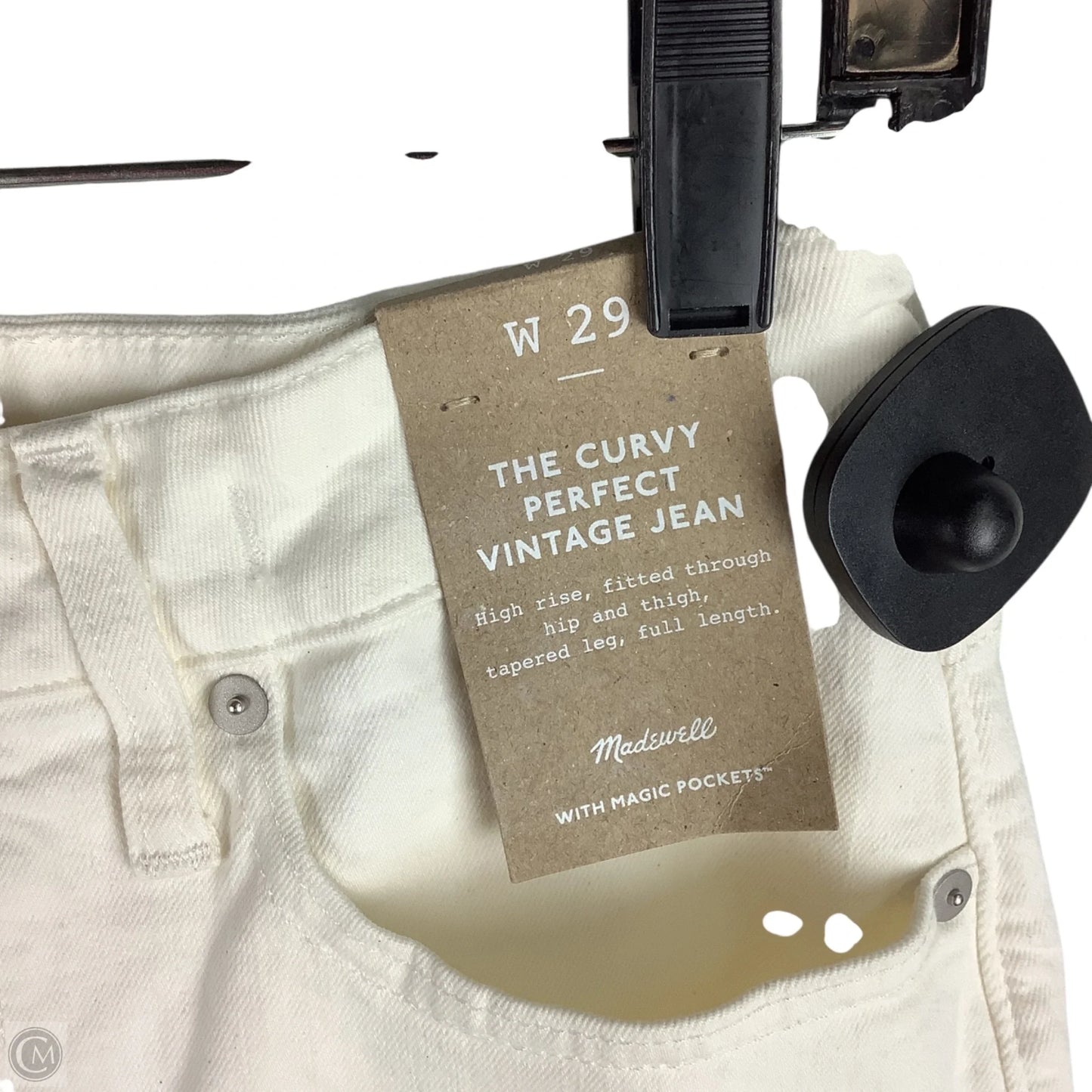 Jeans Wide Leg By Madewell In Cream, Size: 10 (29)