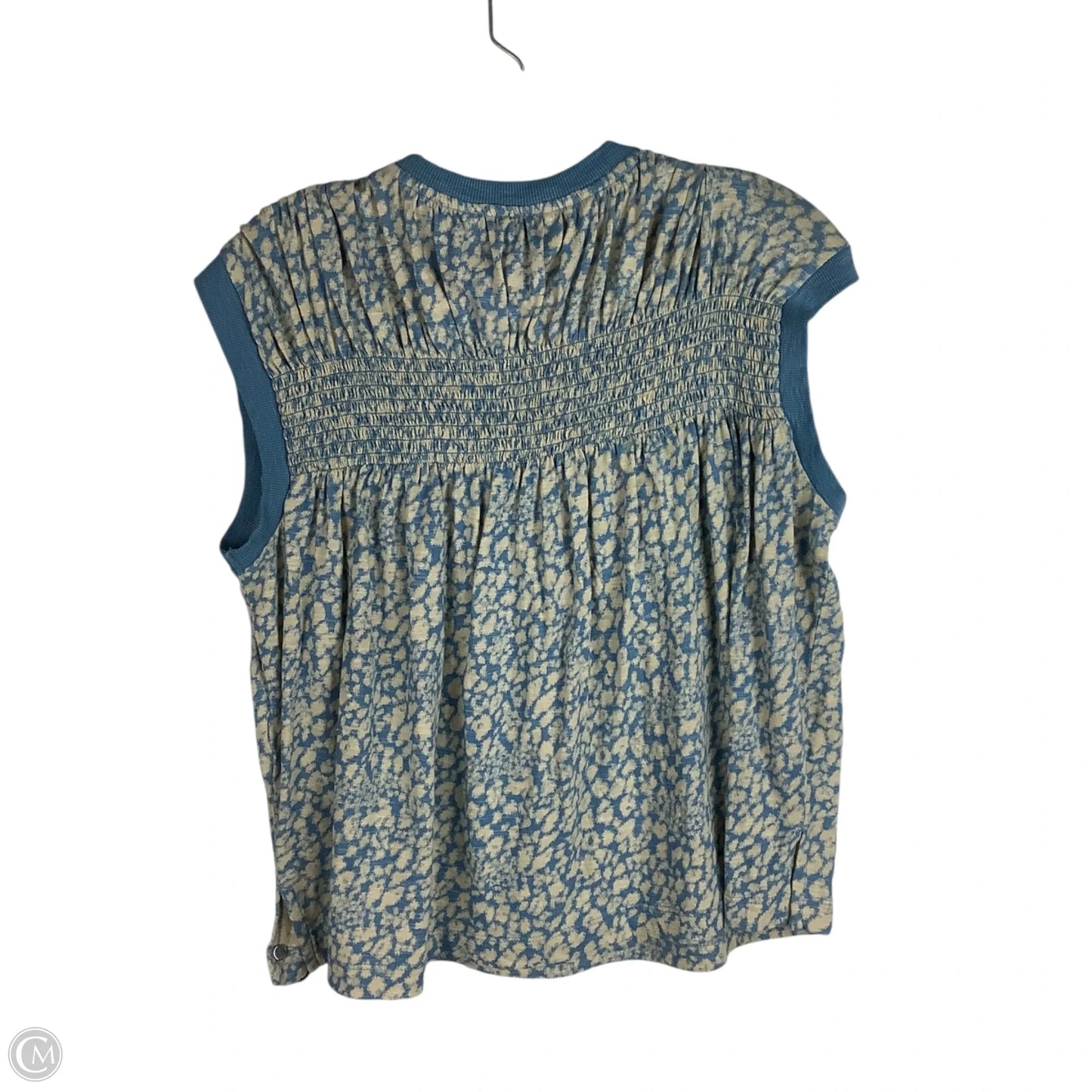 Top Sleeveless By Anthropologie In Blue & Cream, Size: S
