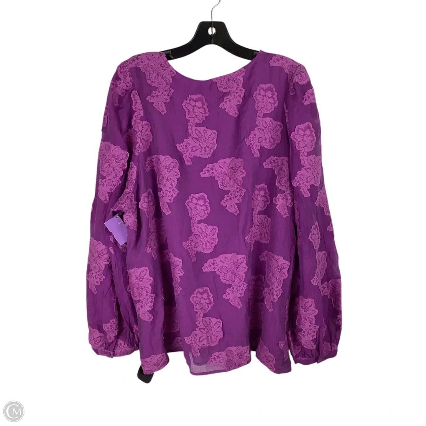 Top Long Sleeve By Loft In Purple , Size: Xl
