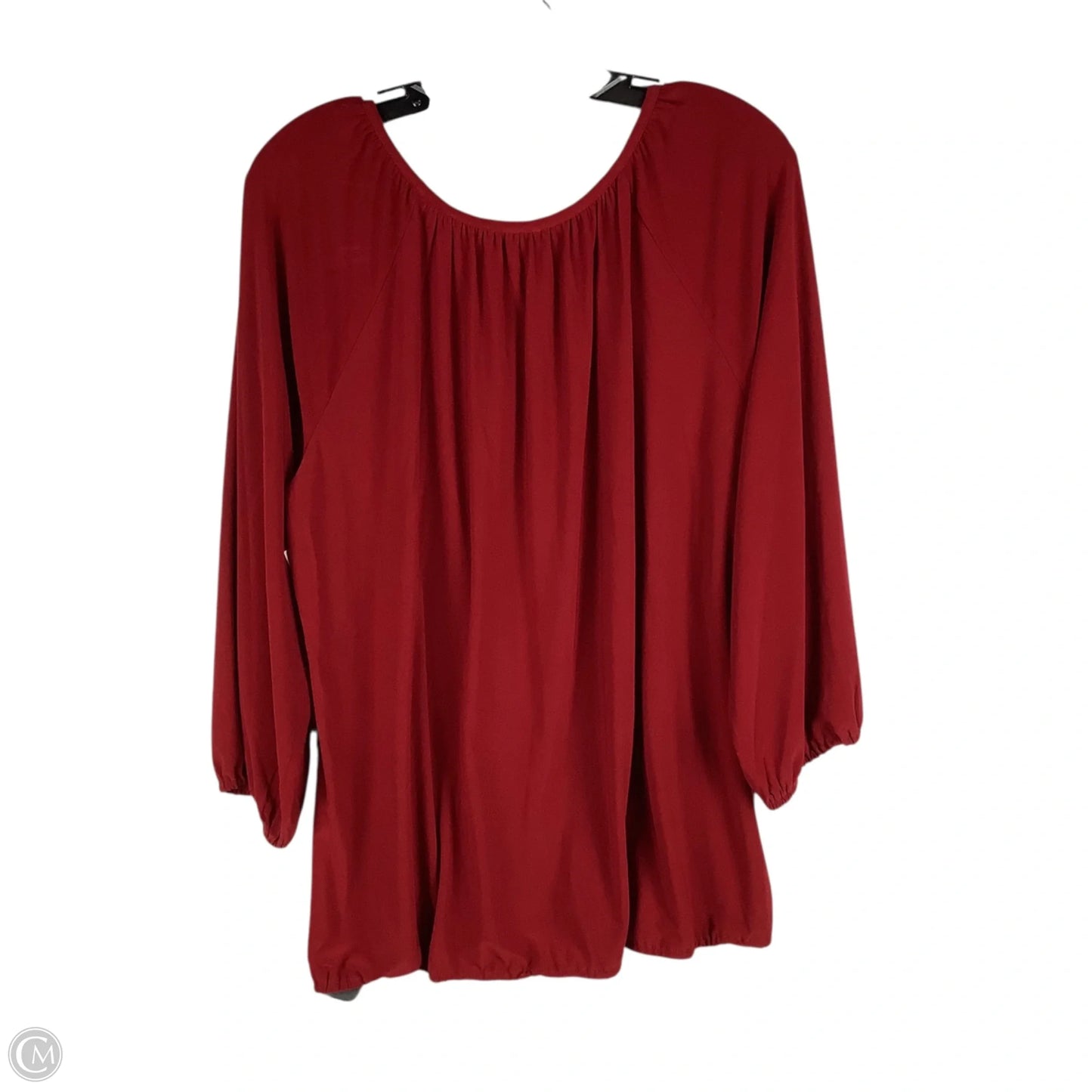 Top Long Sleeve By Anne Klein In Red, Size: 1x