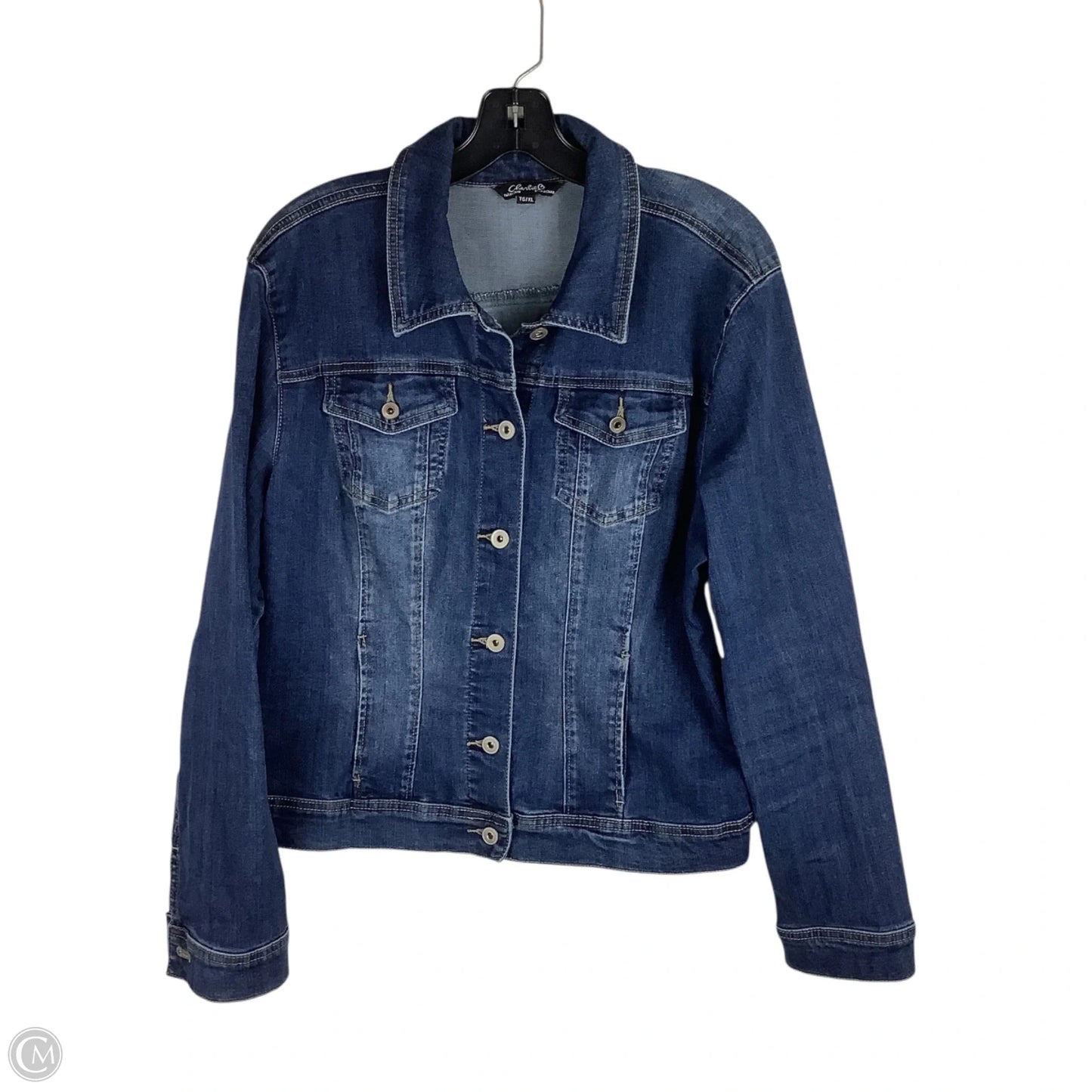Jacket Denim By Charlie B In Blue, Size: Xl