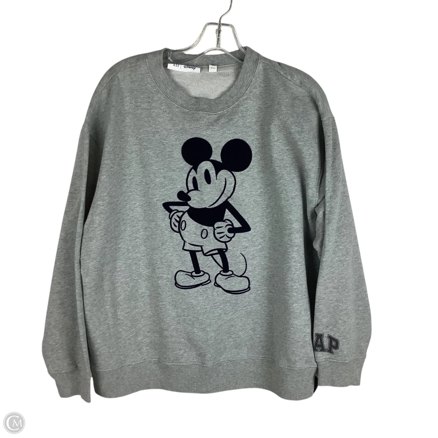 Sweatshirt Crewneck By Gap In Grey, Size: L