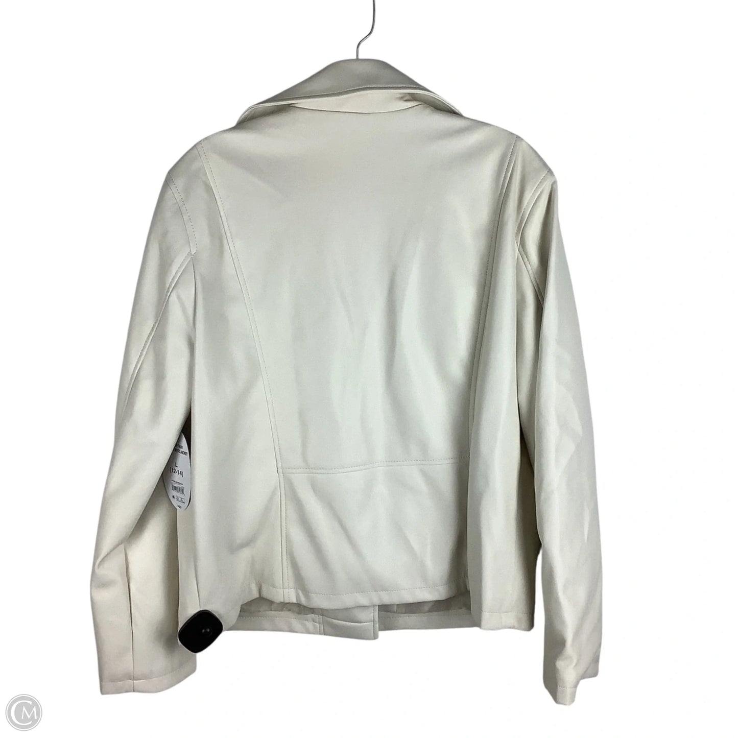 Jacket Moto By Scoop In Cream, Size: L