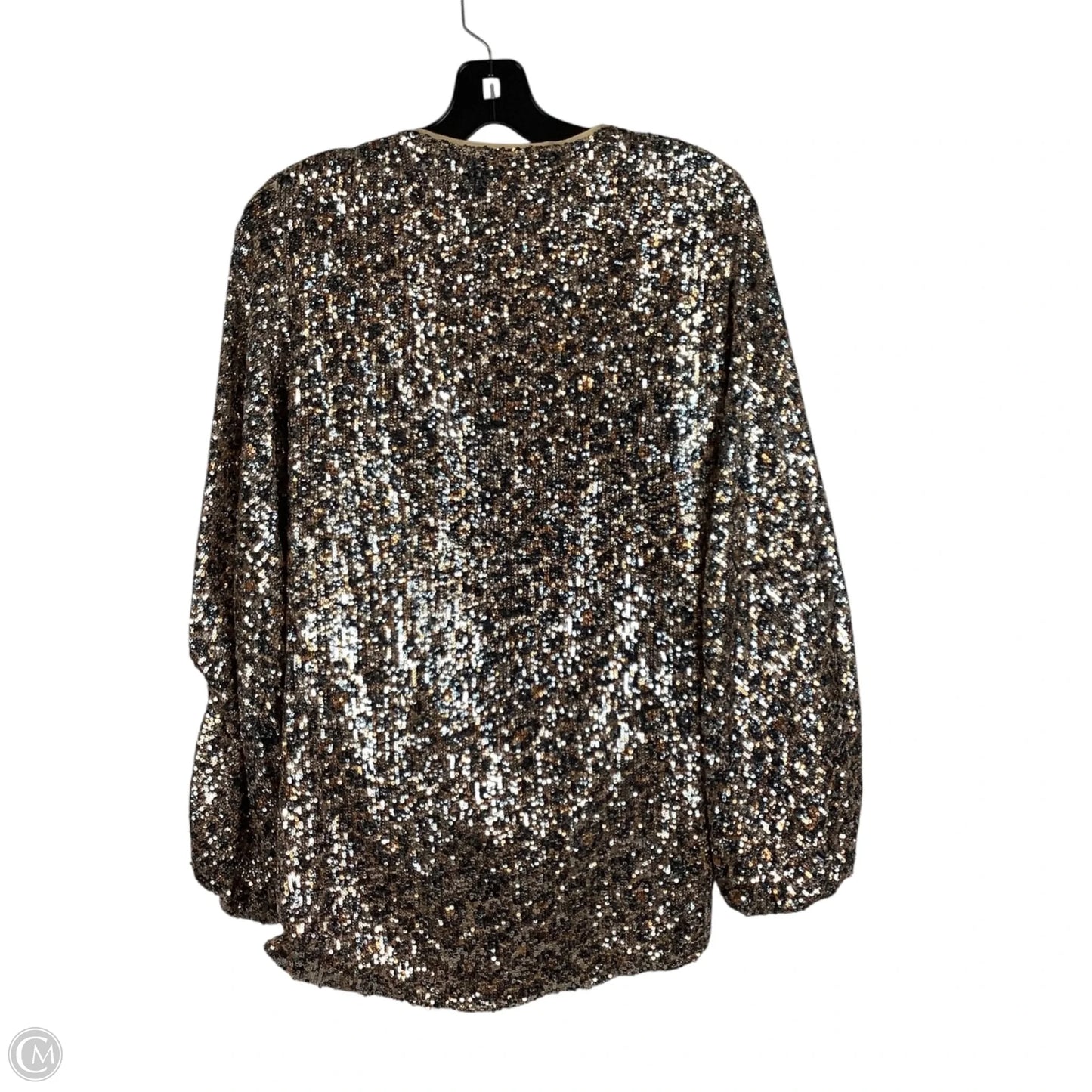 Top Long Sleeve By Vine & Love In Gold, Size: L