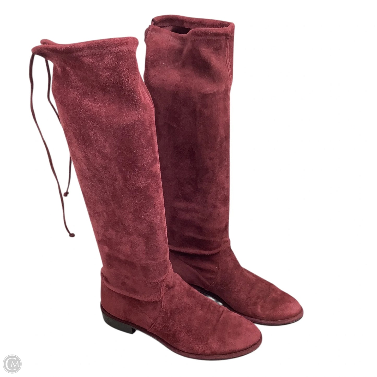 Boots Designer By Stuart Weitzman In Red, Size: 5.5