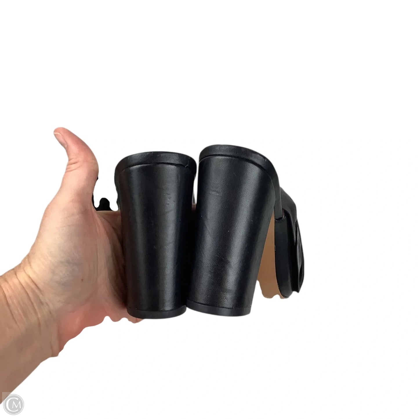 Sandals Heels Block By Avec Les Filles In Black, Size: 8