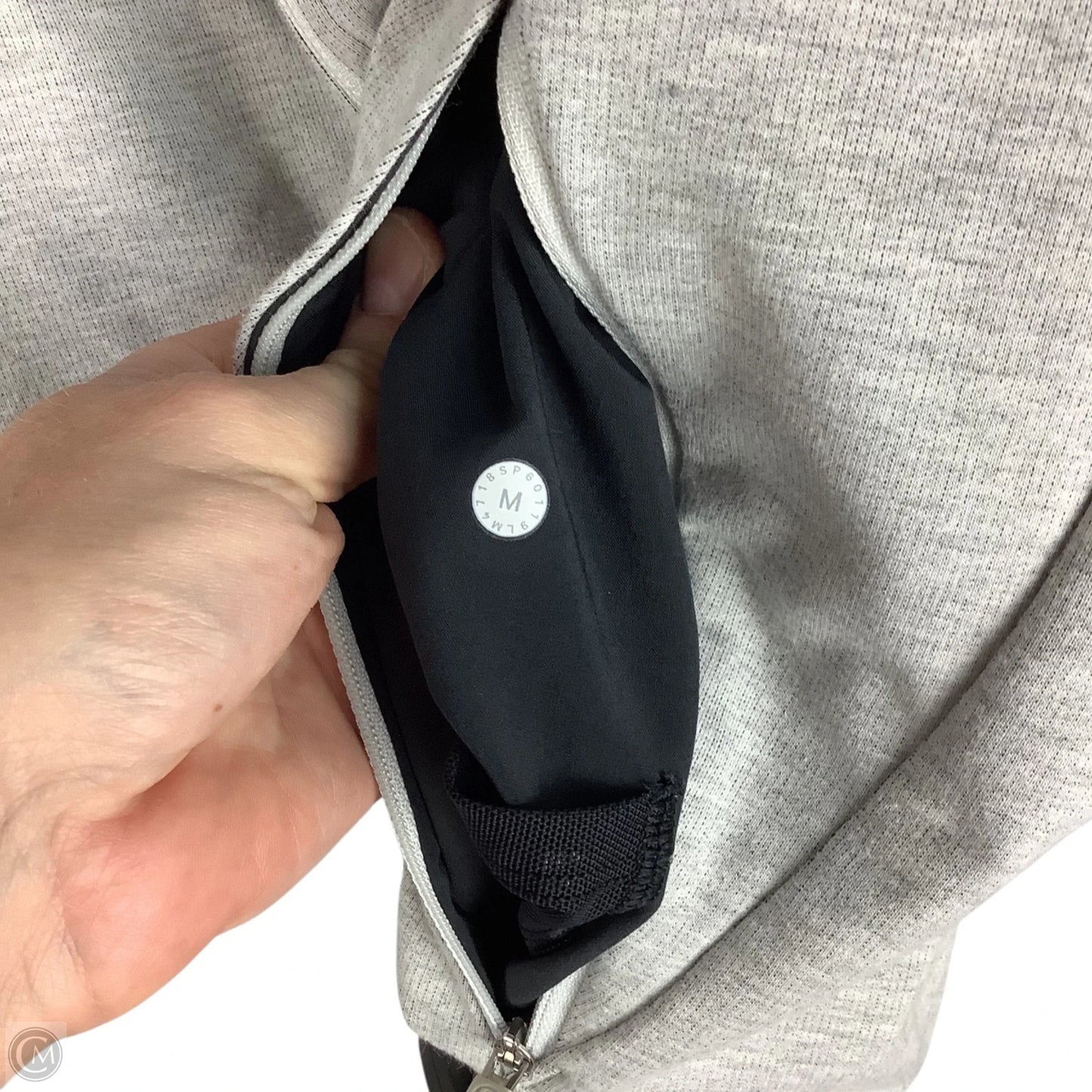 Sweatshirt Hoodie By Lululemon In Grey, Size: M