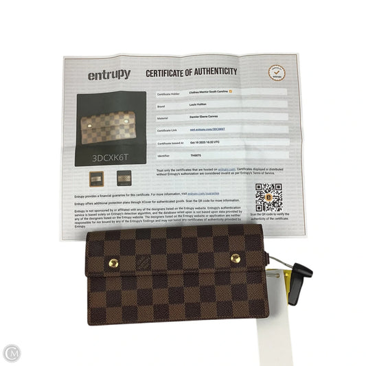 Wallet Luxury Designer By Louis Vuitton, Size: Medium