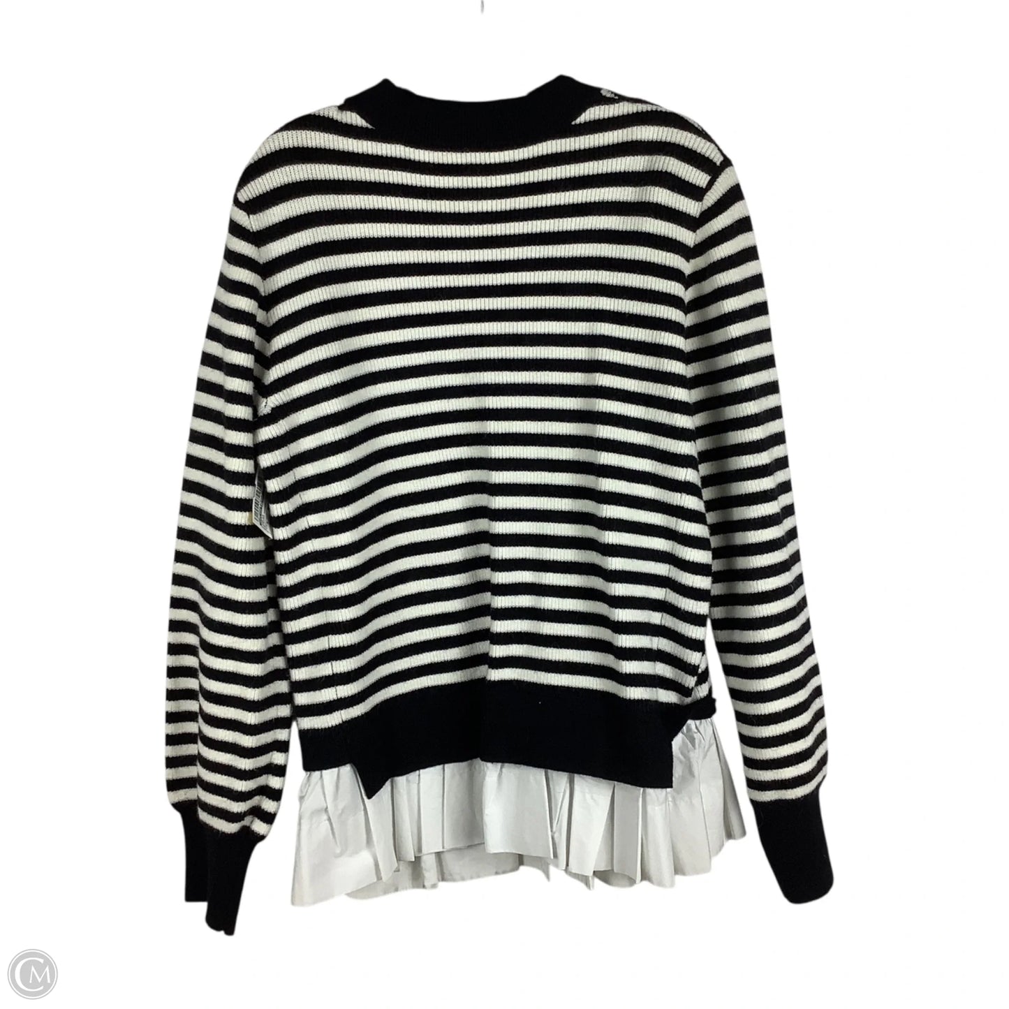 Top Long Sleeve By English Factory In Striped Pattern, Size: M