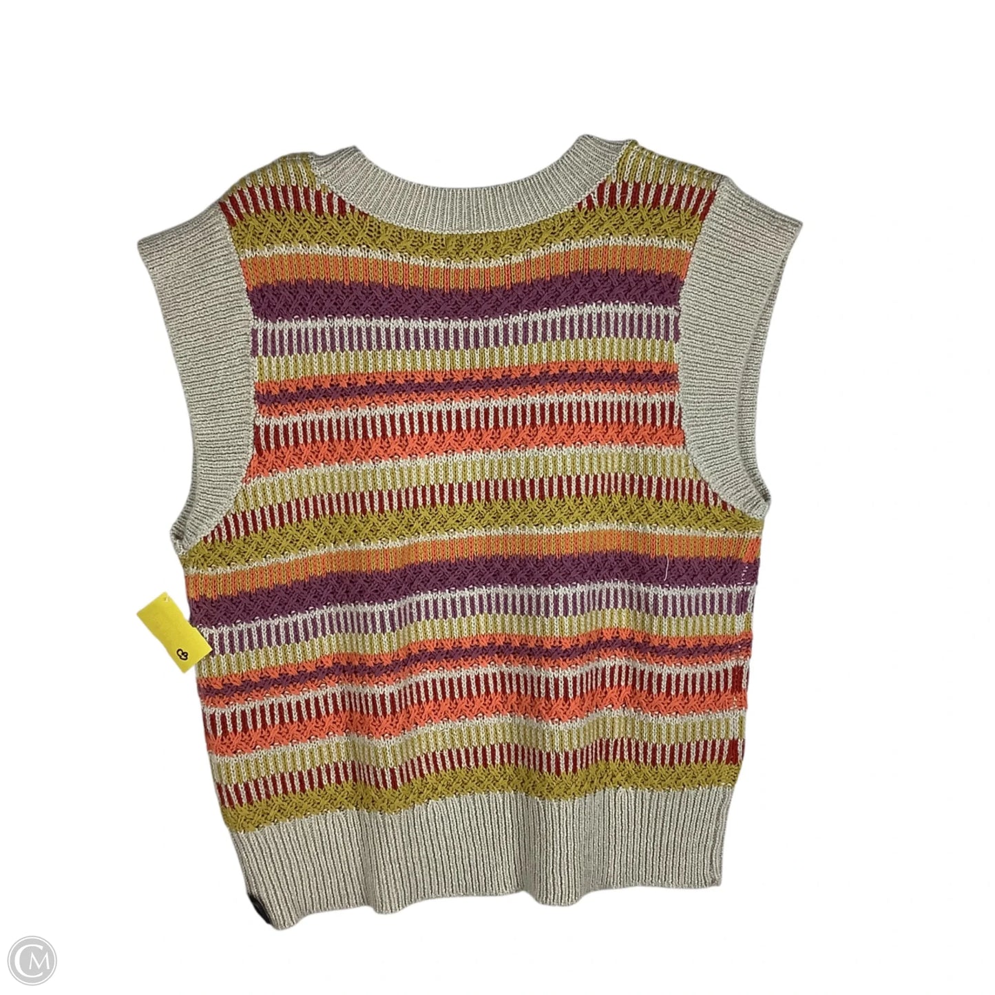 Vest Sweater By Versona In Multi-colored, Size: L