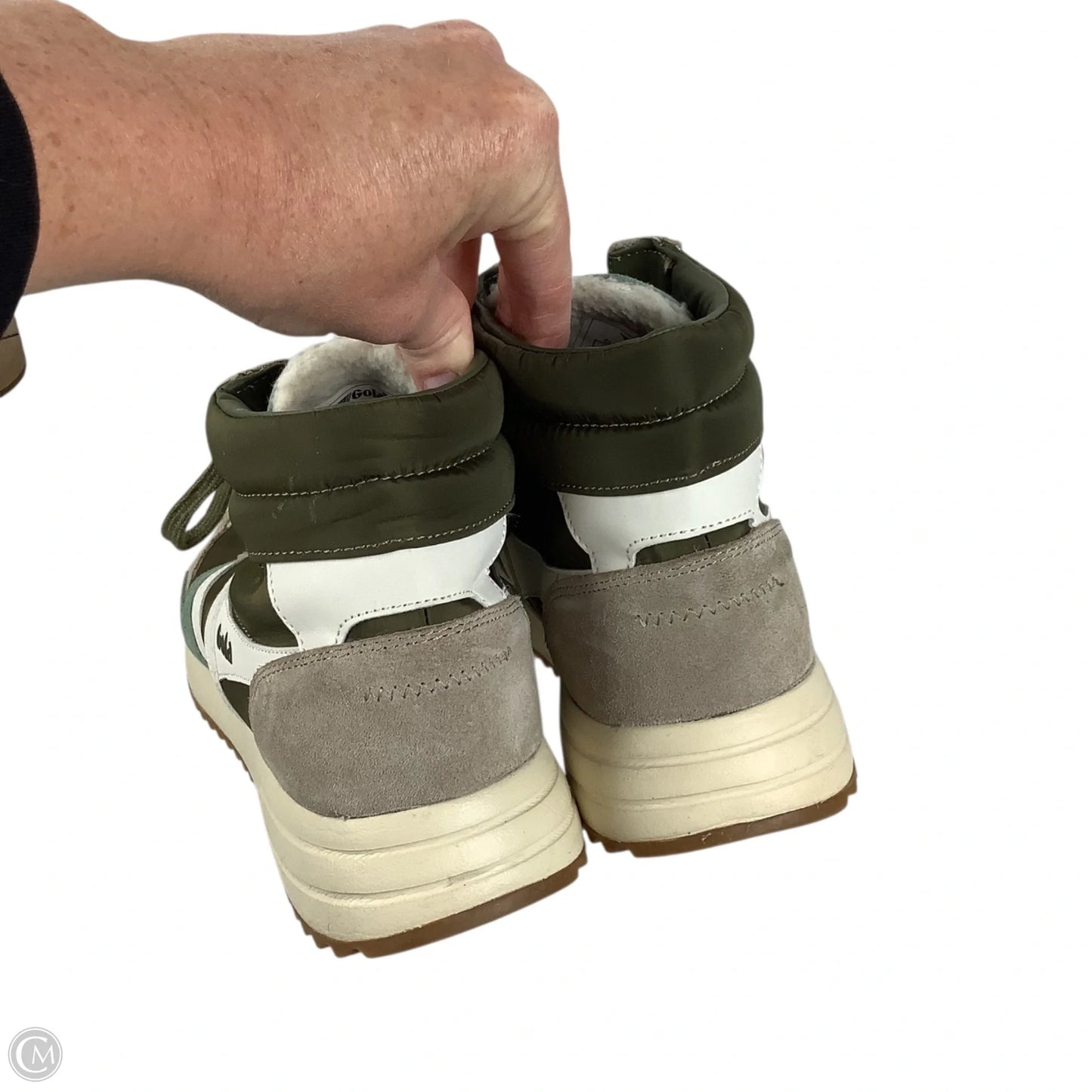 Shoes Sneakers By Gola In Green & Tan, Size: 9