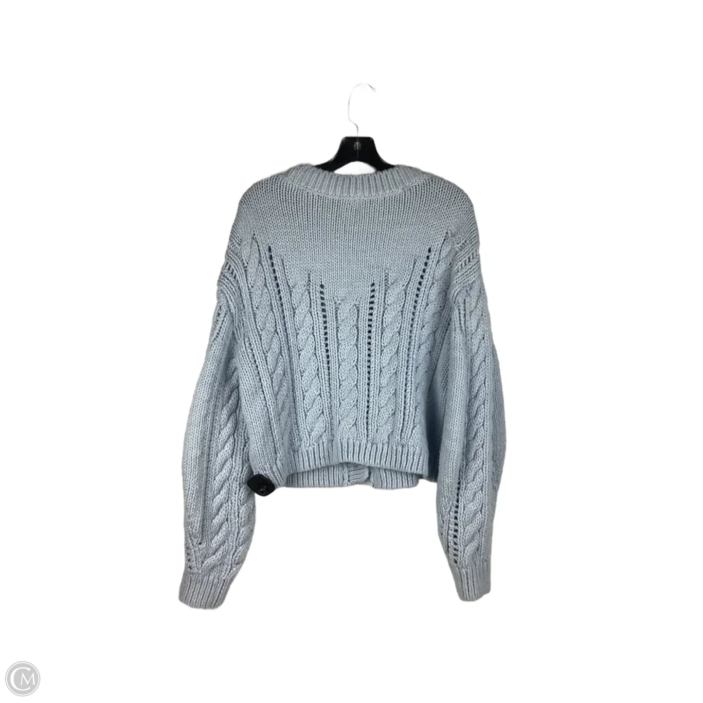 Sweater Cardigan By H&m In Blue, Size: S