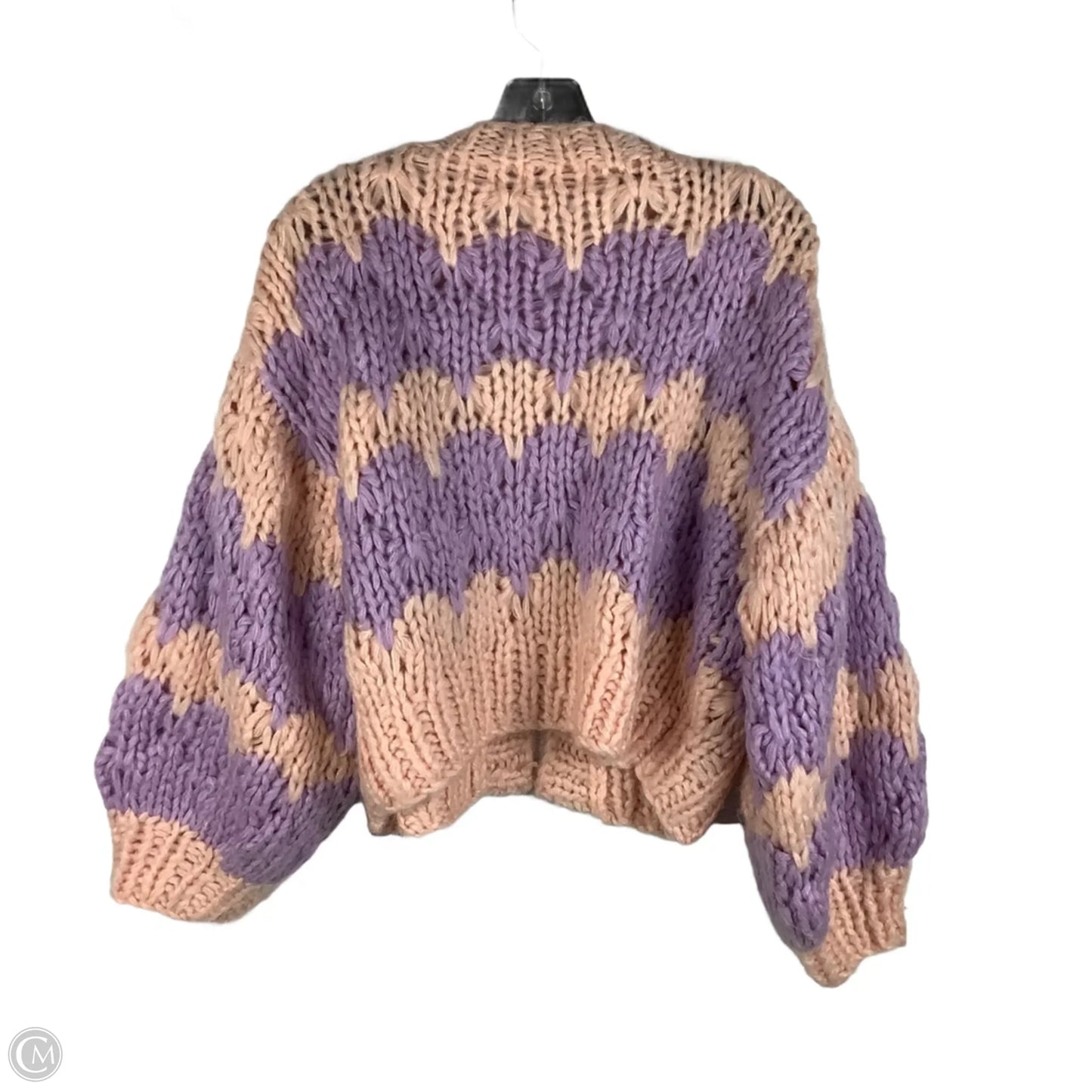 Sweater Cardigan By Clothes Mentor In Pink & Purple, Size: S