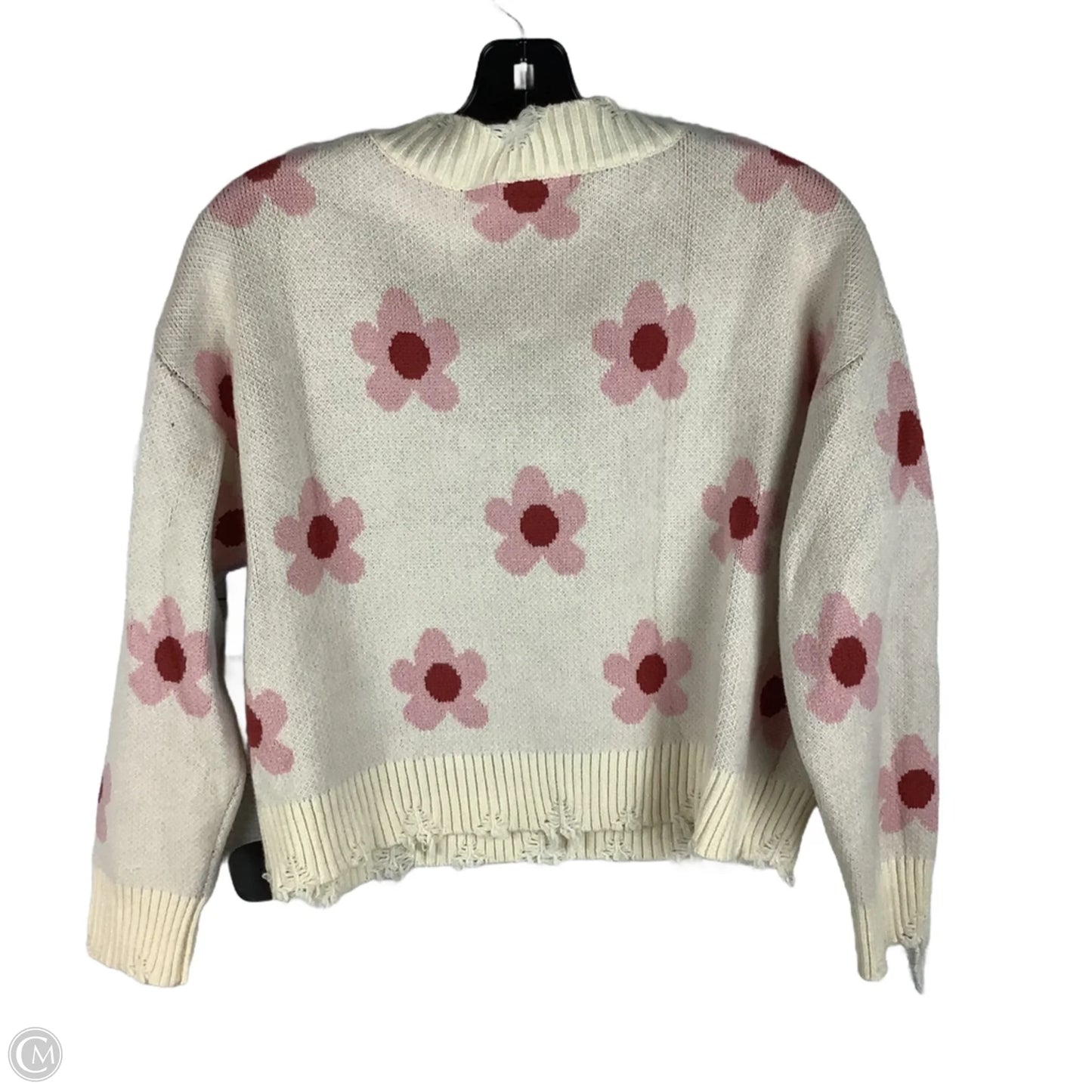 Sweater By Bailey Rose In Red & Tan, Size: M