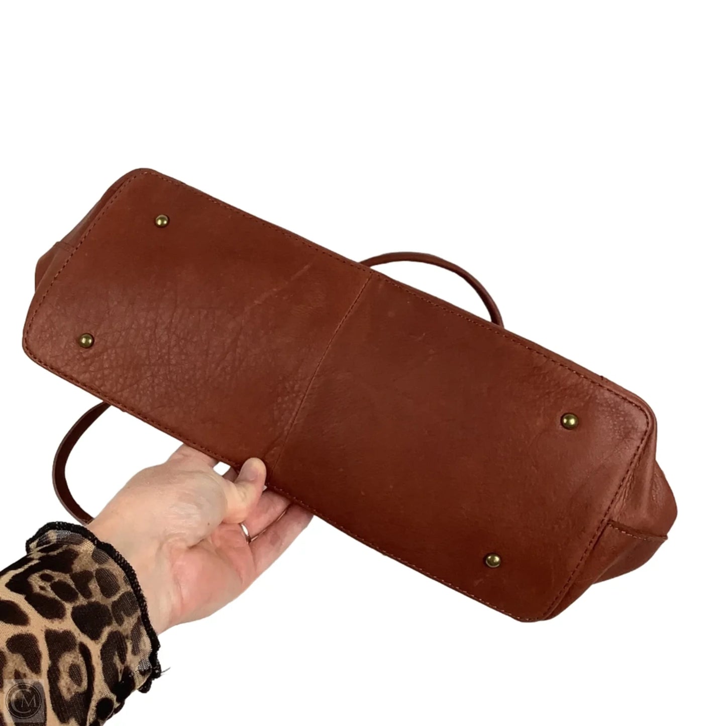 Handbag Leather By Cmc, Size: Medium