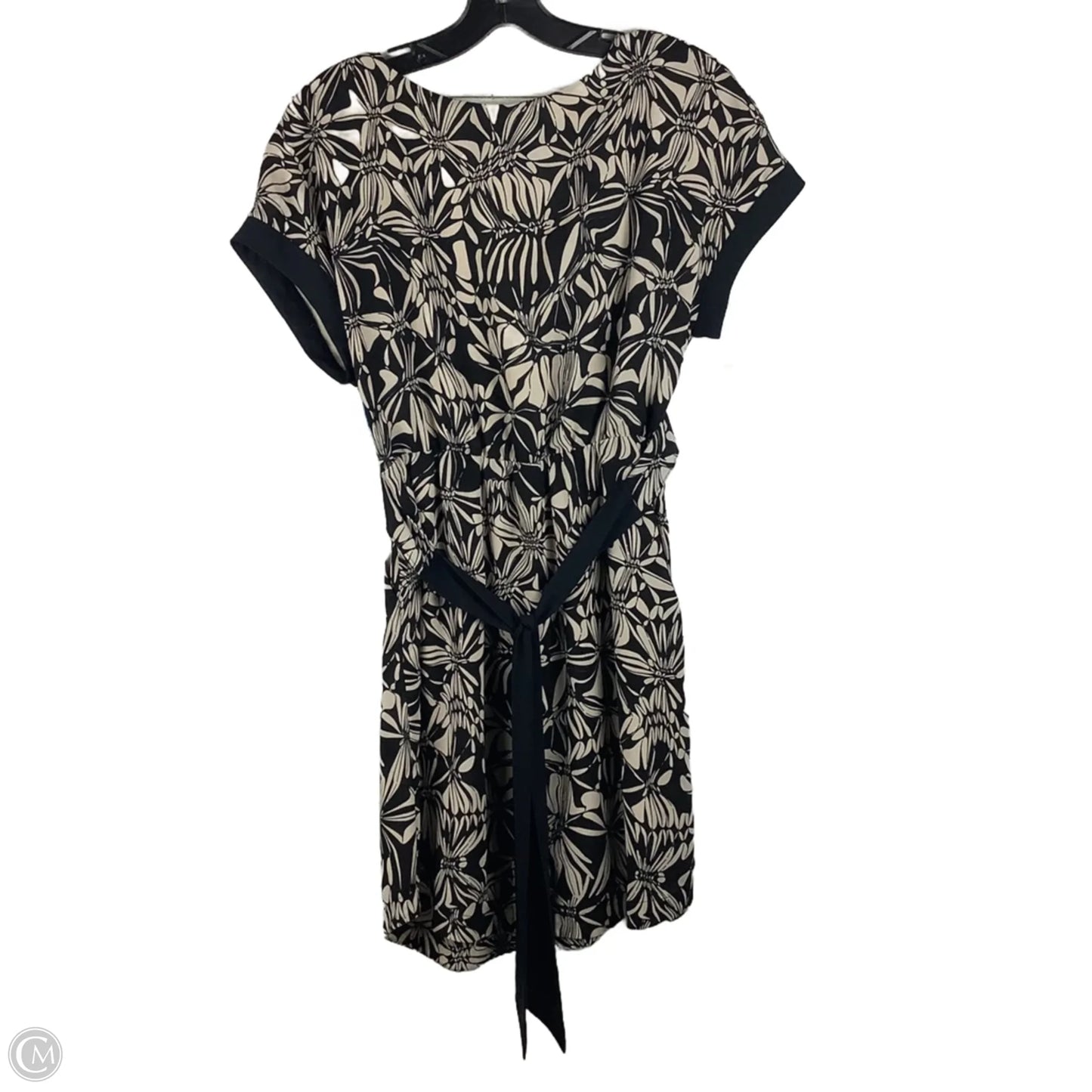 Dress Casual Midi By Anthropologie In Black & Cream, Size: Xs