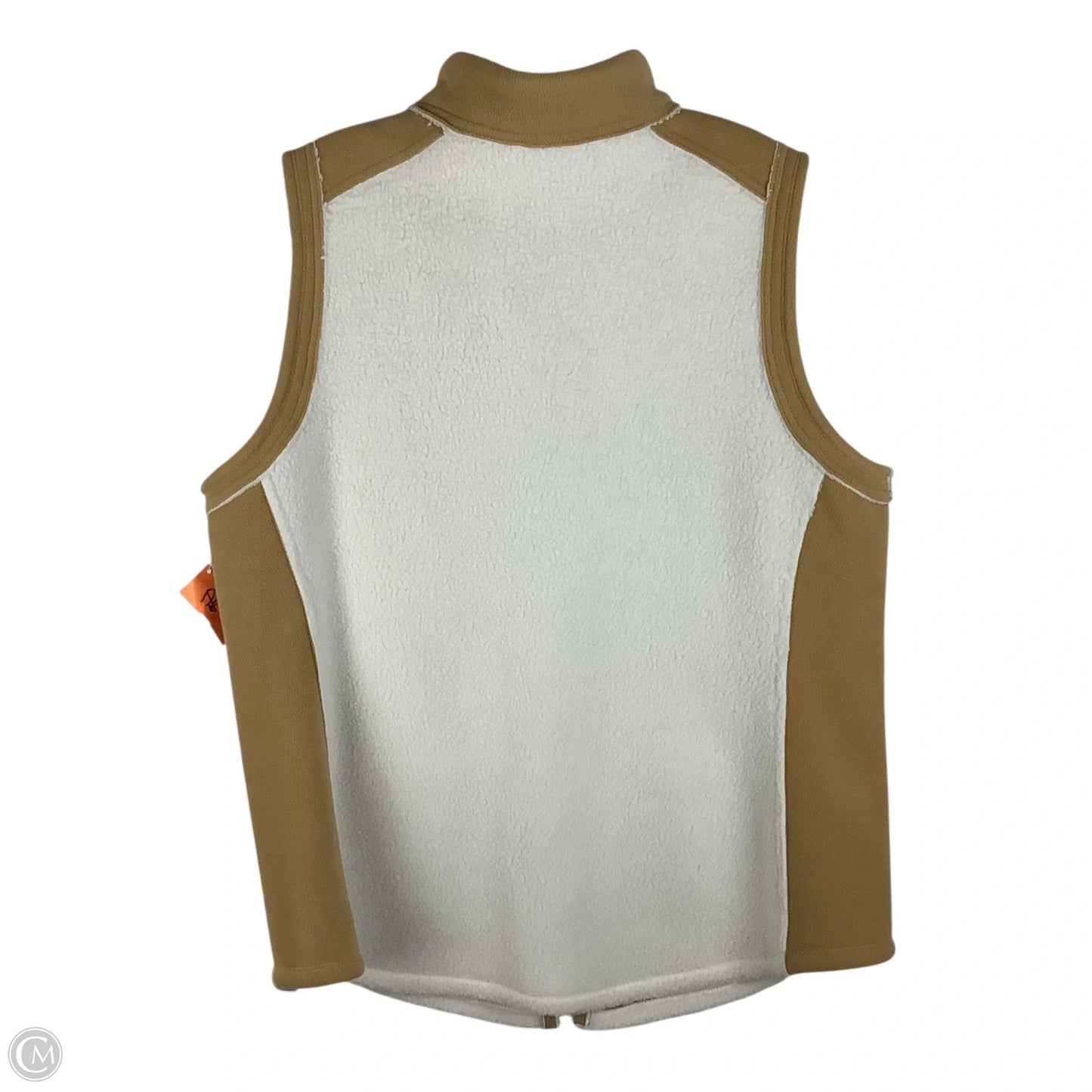 Vest Faux Fur & Sherpa By Susan Graver In Cream & Tan, Size: L