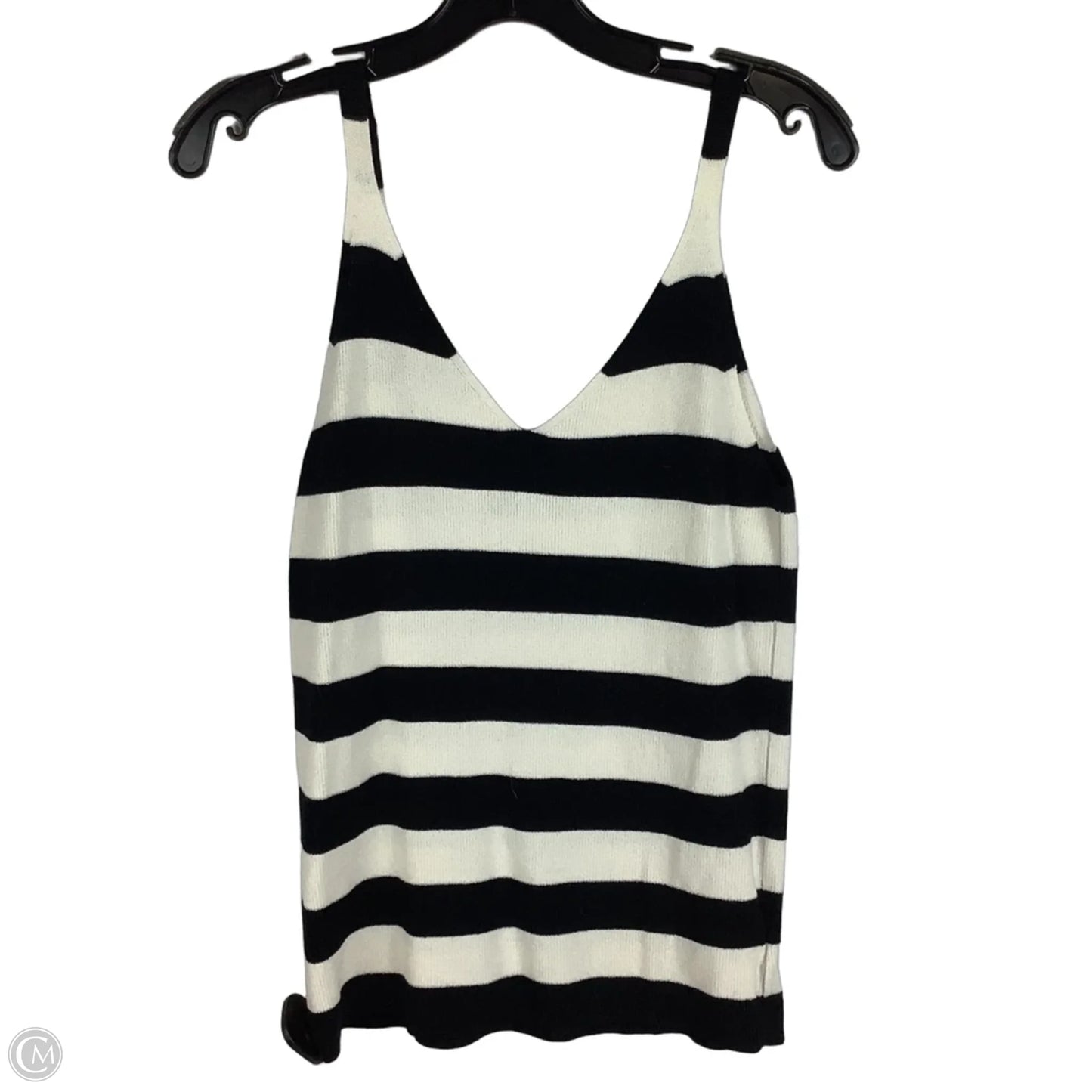 Top Sleeveless By Loft In Striped Pattern, Size: M