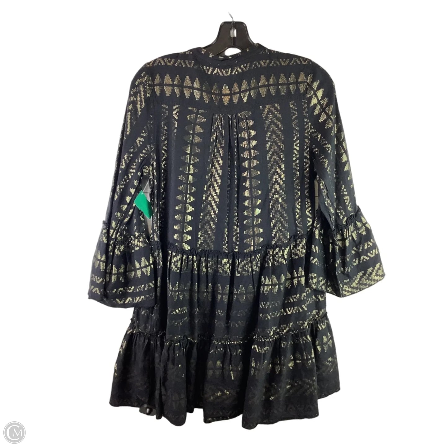 Dress Casual Short By Elan In Black & Gold, Size: S