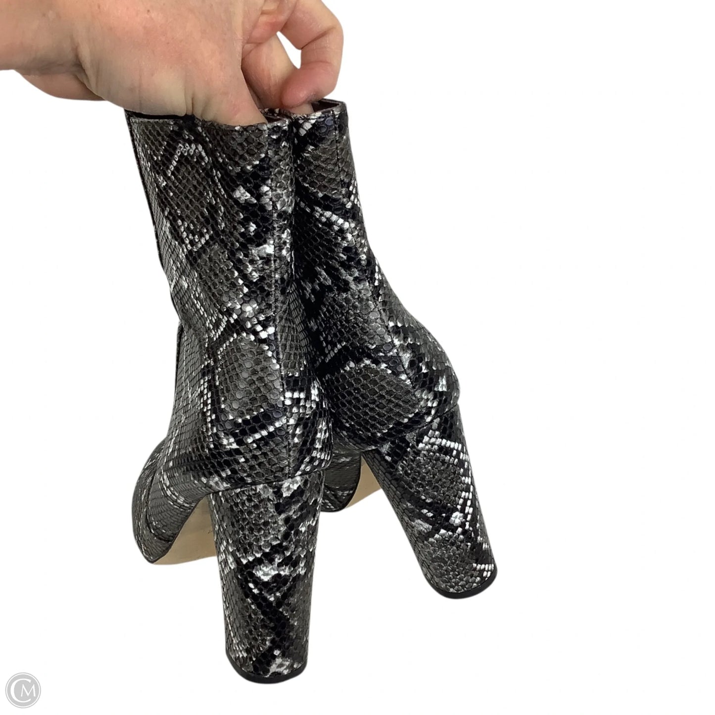Boots Ankle Heels By Clothes Mentor In Snakeskin Print, Size: 7