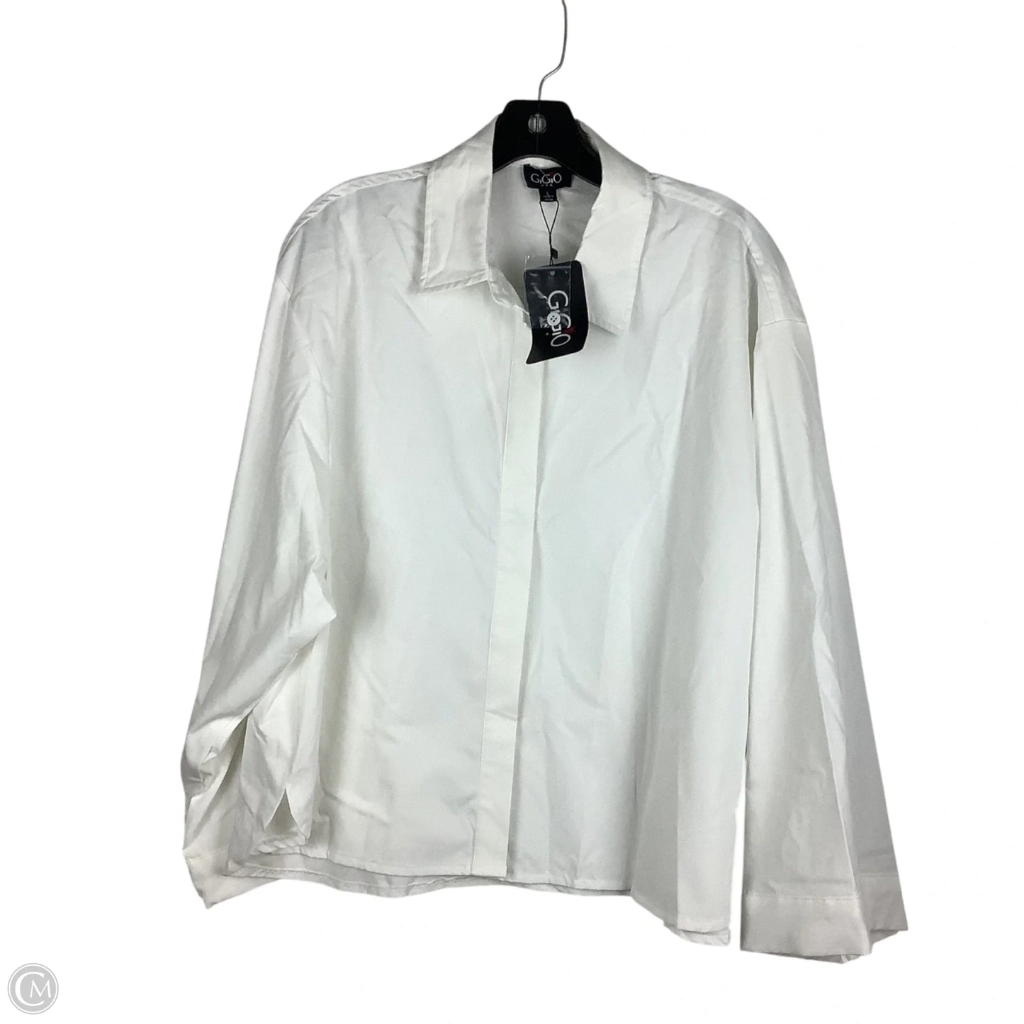 Top Long Sleeve By Gigio In White, Size: L