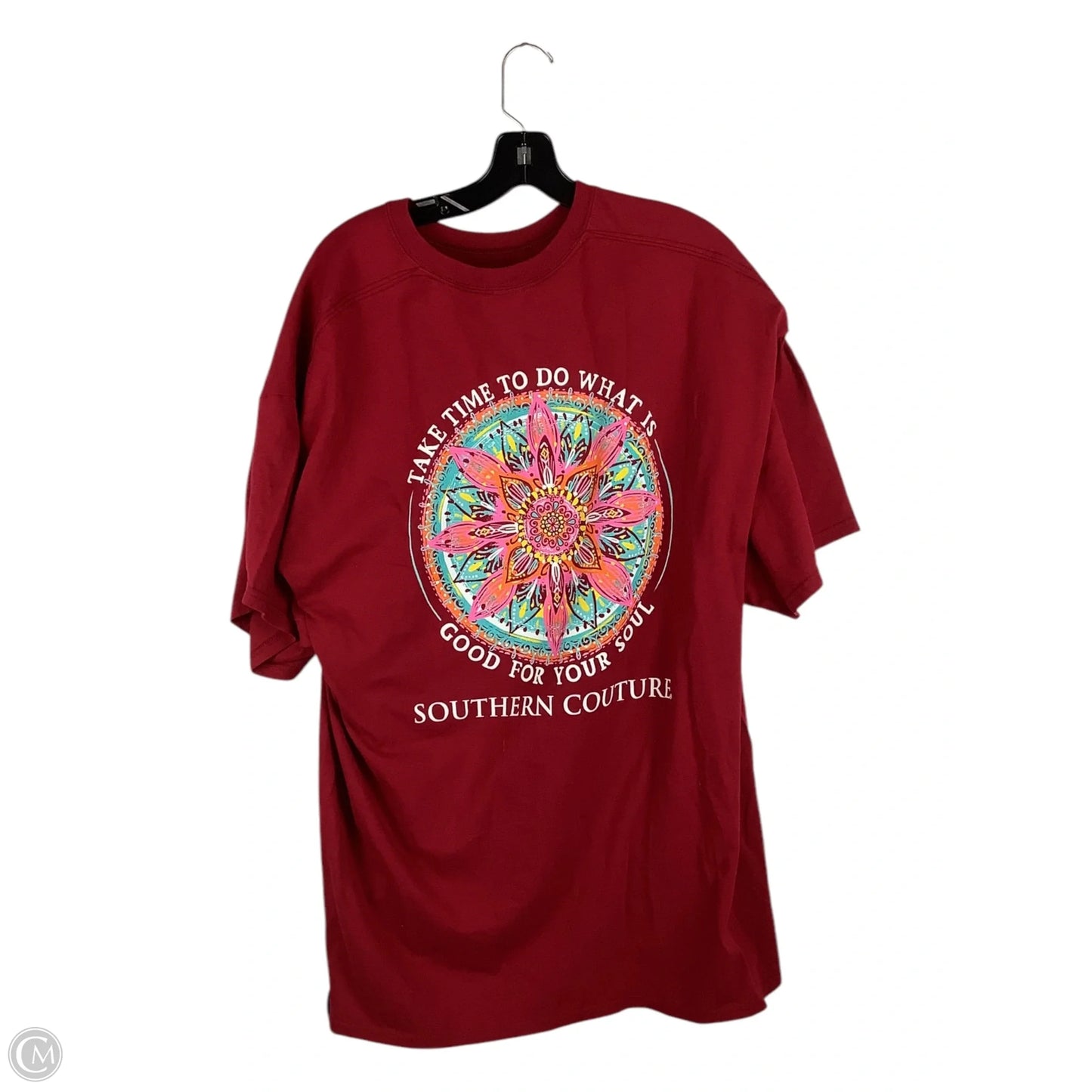 Top Short Sleeve By Clothes Mentor In Red, Size: Xxl