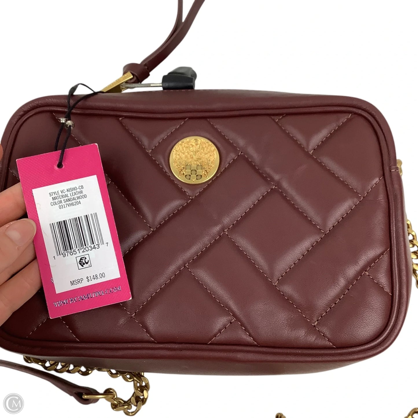 Crossbody Leather By Vince Camuto, Size: Medium