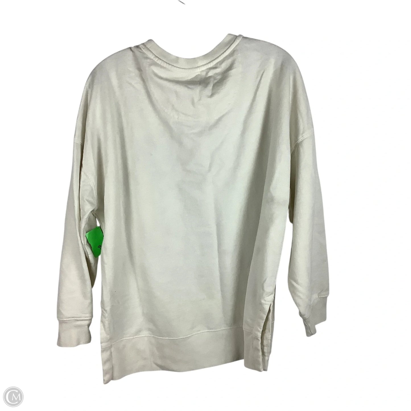 Sweatshirt Crewneck By Clothes Mentor In Cream, Size: M