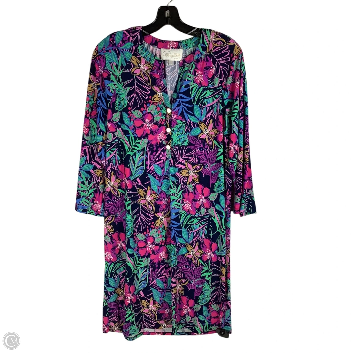 Dress Casual Midi By Pappagallo In Multi-colored, Size: M