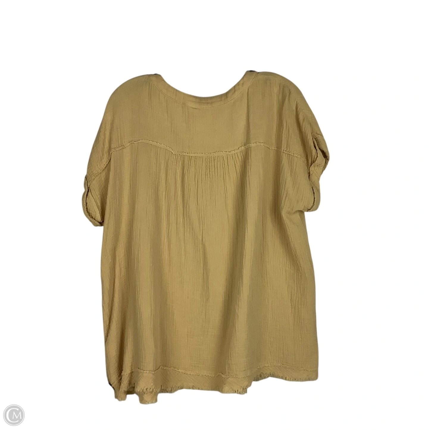 Top Short Sleeve By Entro In Yellow, Size: S
