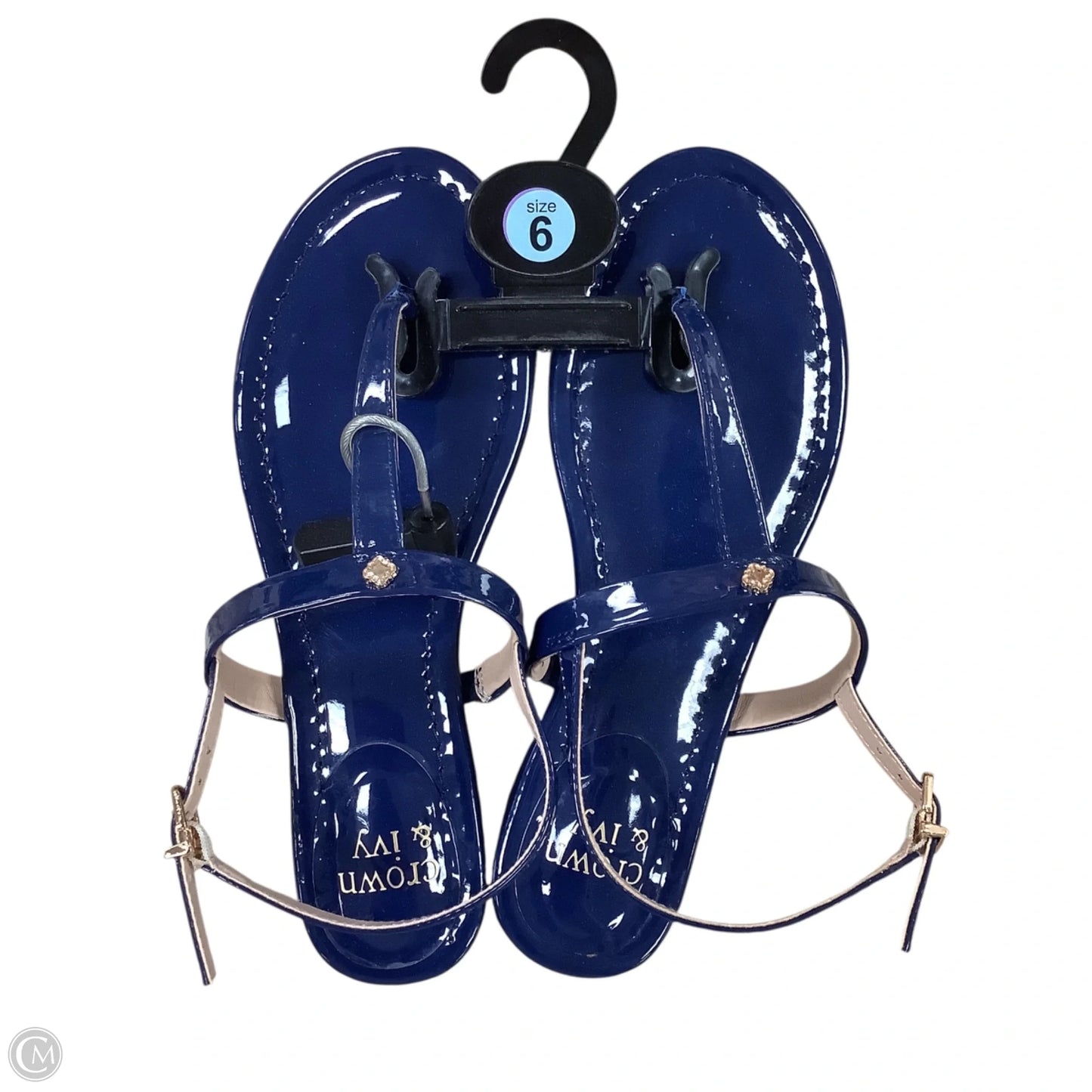 Sandals Flats By Crown And Ivy In Nautical Print, Size: 6